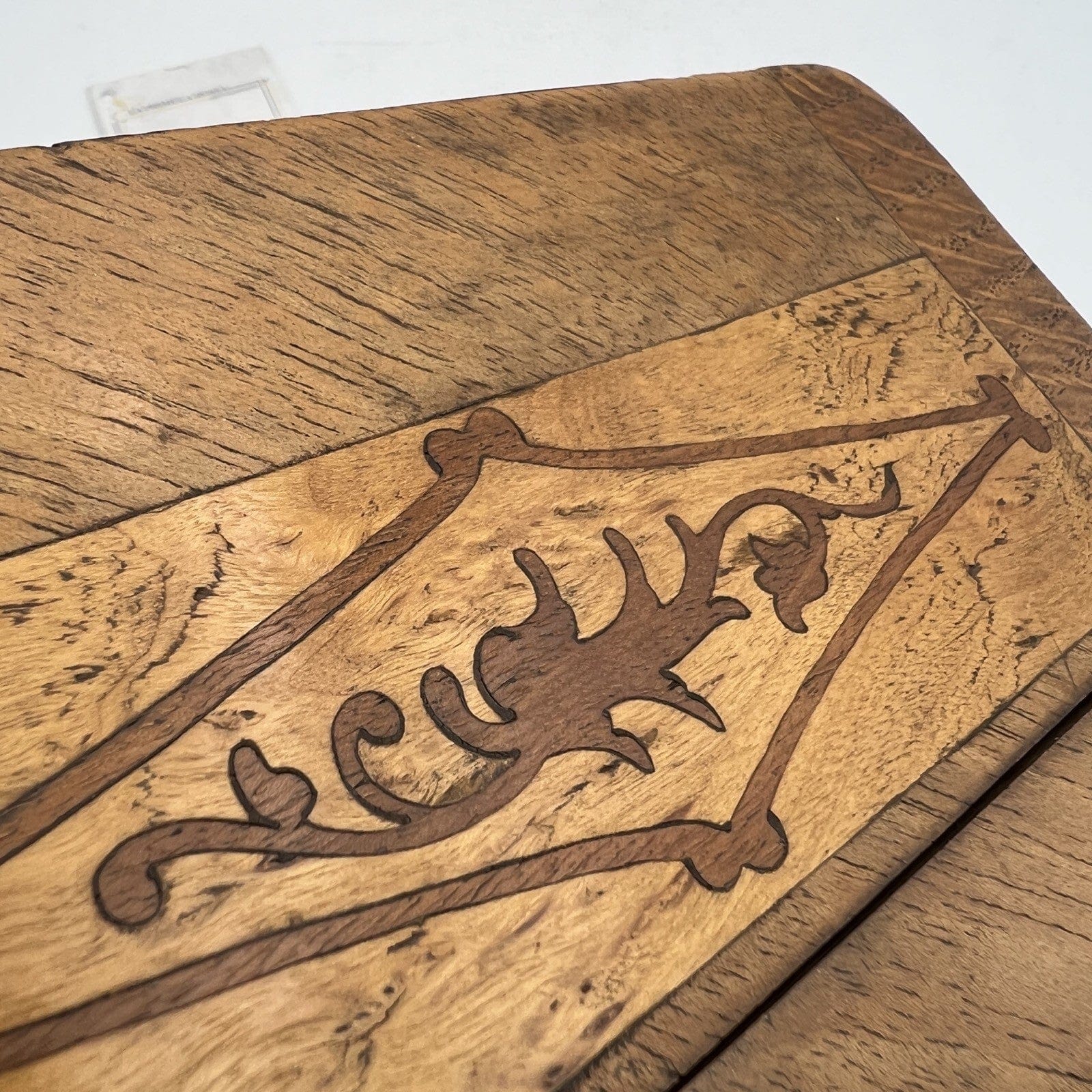 Scatola antica in legno cofanetto da scrivania portasigarette stile Deco anni 40 Categoria  Oggetti per fumatori
