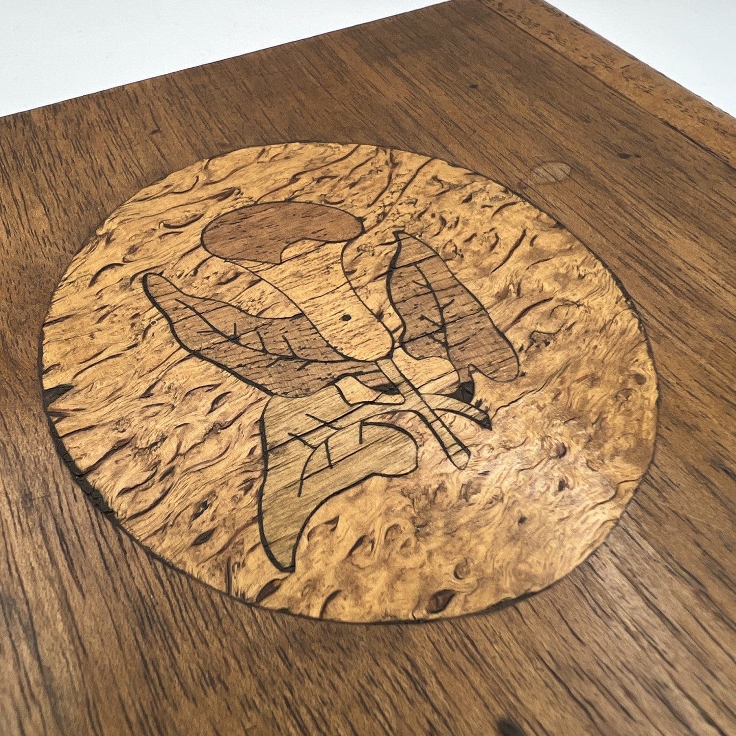 Scatola antica in legno cofanetto da scrivania portasigarette stile Deco anni 40 Categoria  Oggetti per fumatori