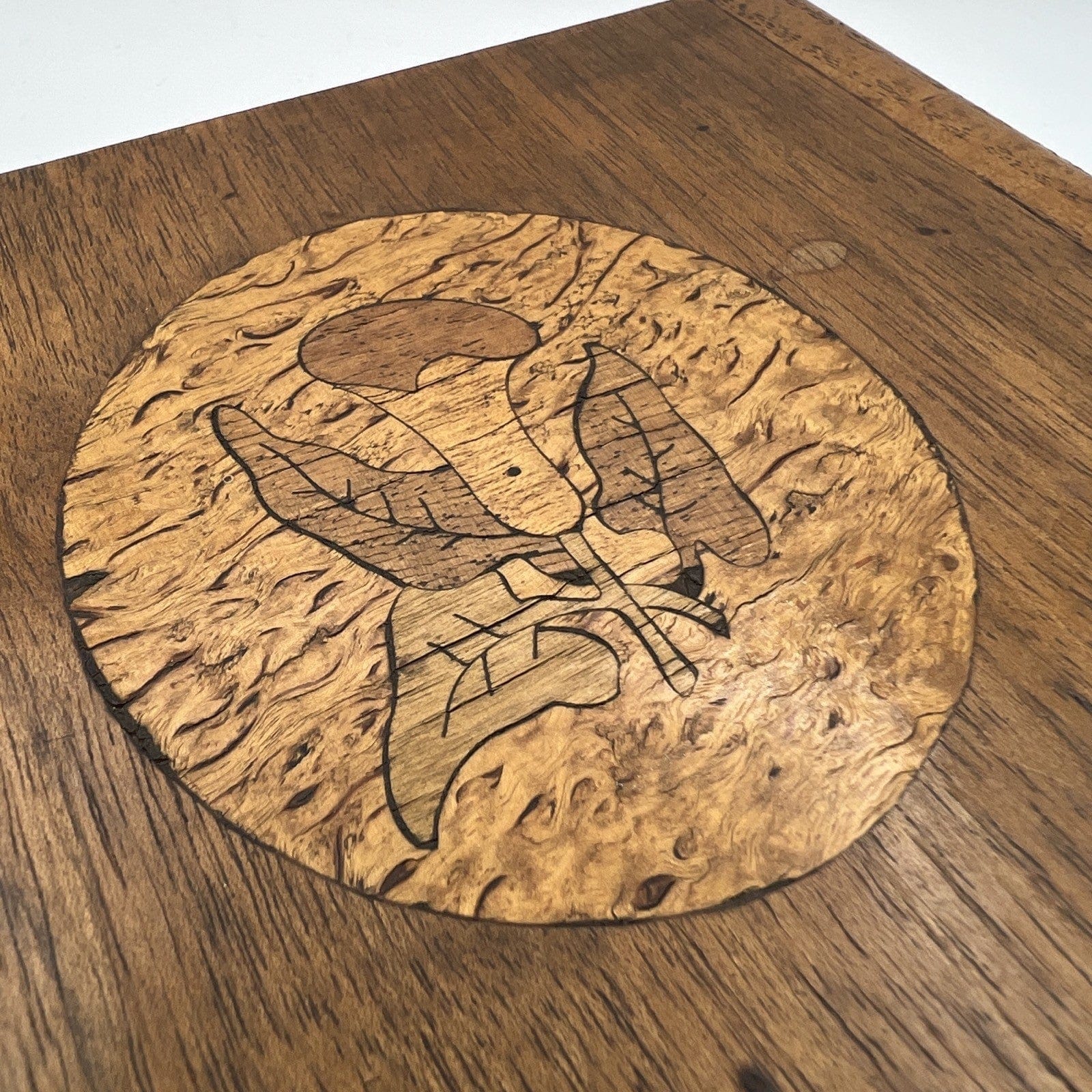 Scatola antica in legno cofanetto da scrivania portasigarette stile Deco anni 40 Categoria  Oggetti per fumatori