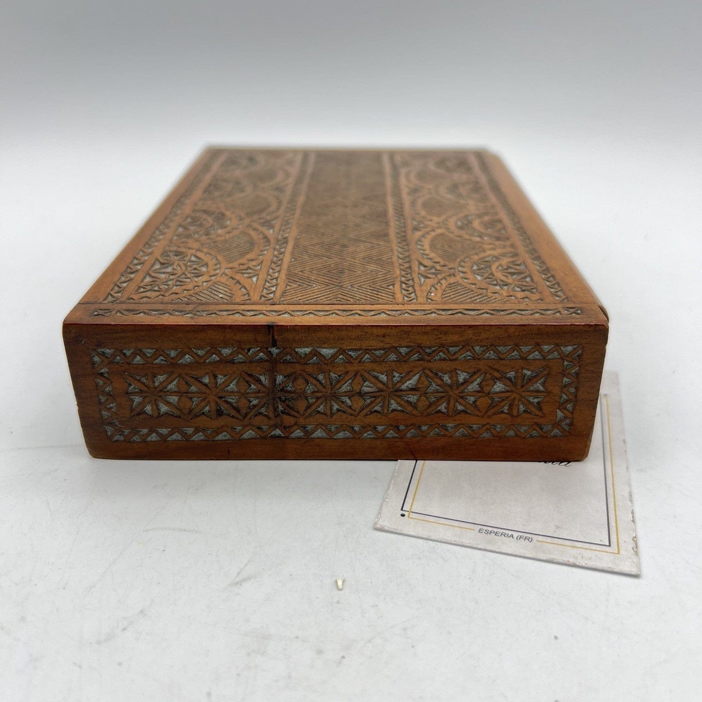 Scatola antica in legno cofanetto scrivania portasigarette porta oggetti Categoria  Scatole in legno