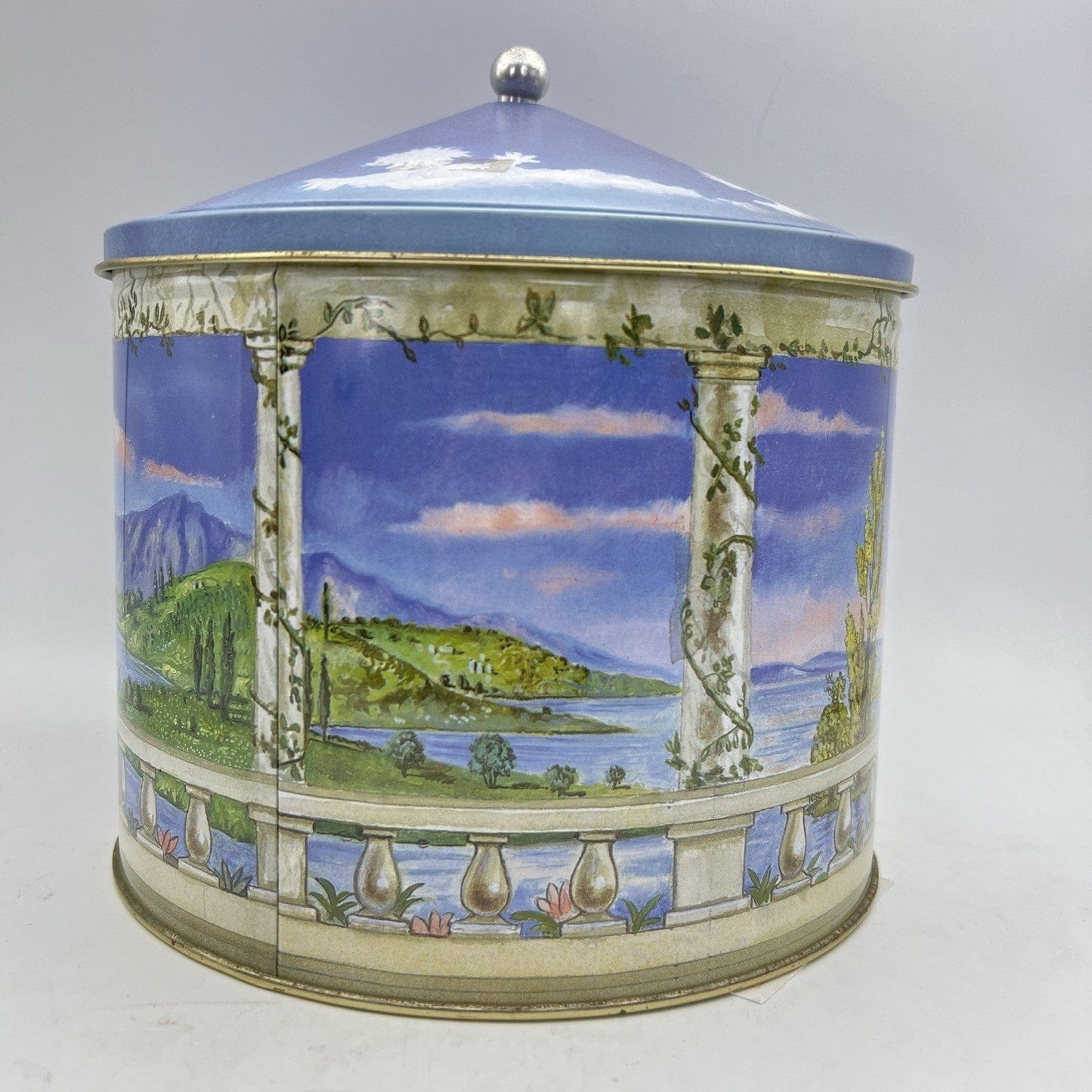 Scatola in latta porta panettone vintage  biscottiera di gusto retrò Categoria  Pubblicità vintage