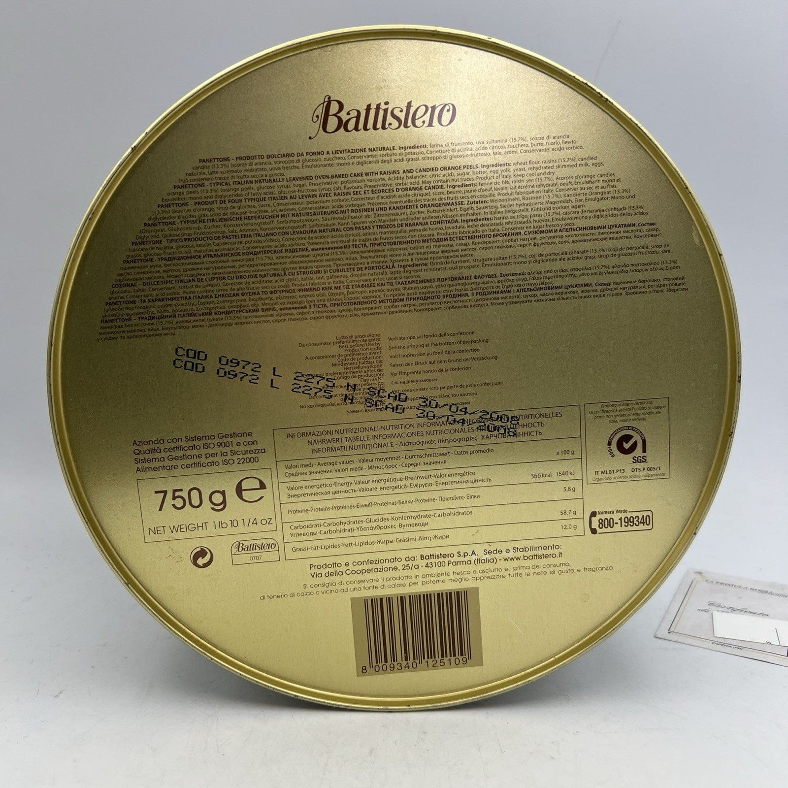 Scatola in latta porta panettone vintage  biscottiera di gusto retrò Categoria  Pubblicità vintage