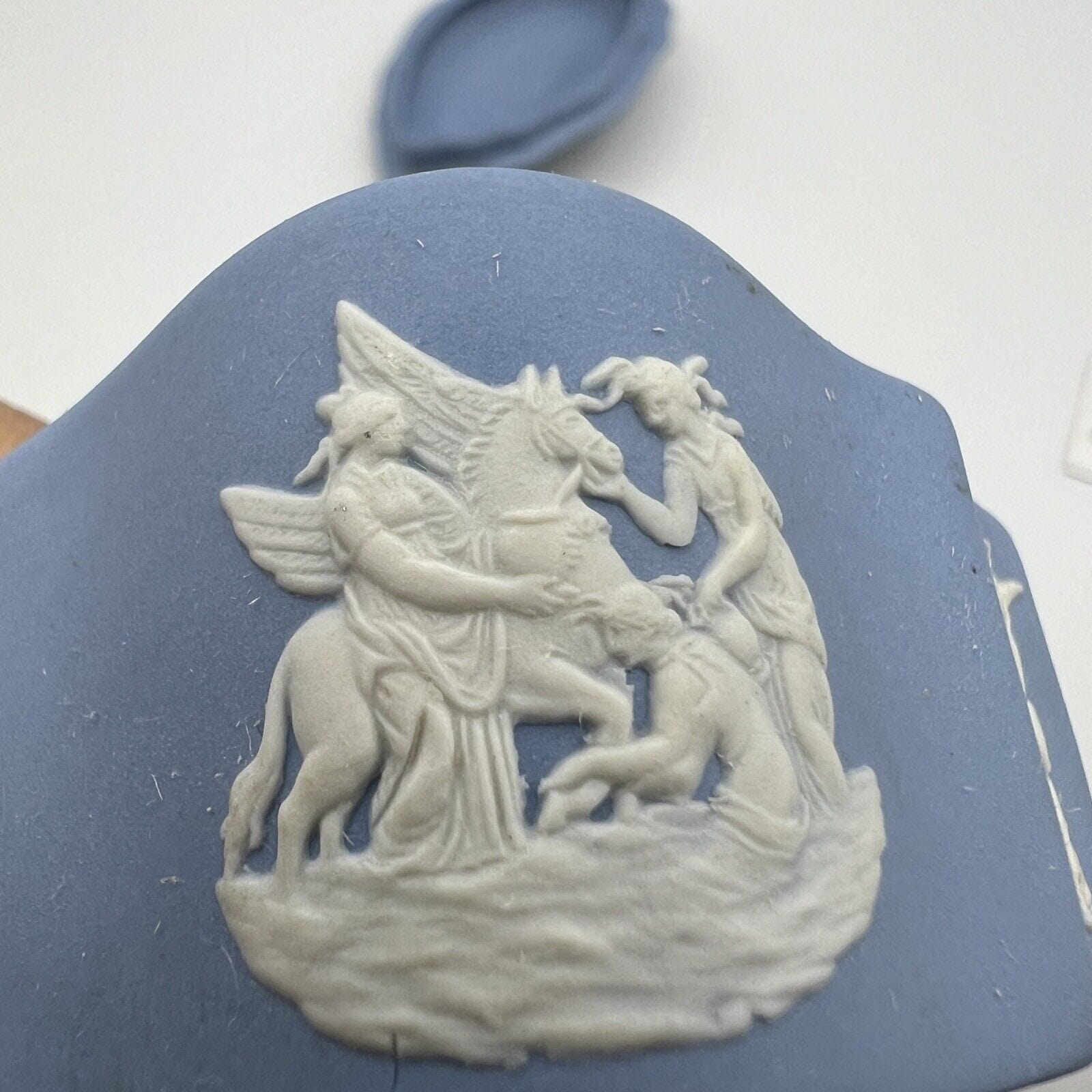 Scatola Portagioie in porcellana scatolina Wedgwood azzurra Vintage Putti Angeli Categoria  Scatoline portagioie