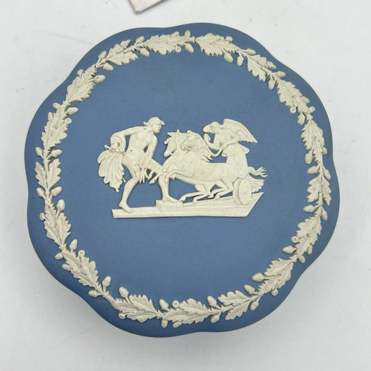 Scatola Portagioie in porcellana scatolina Wedgwood celeste Vintage Putti Angeli Categoria  Scatoline portagioie