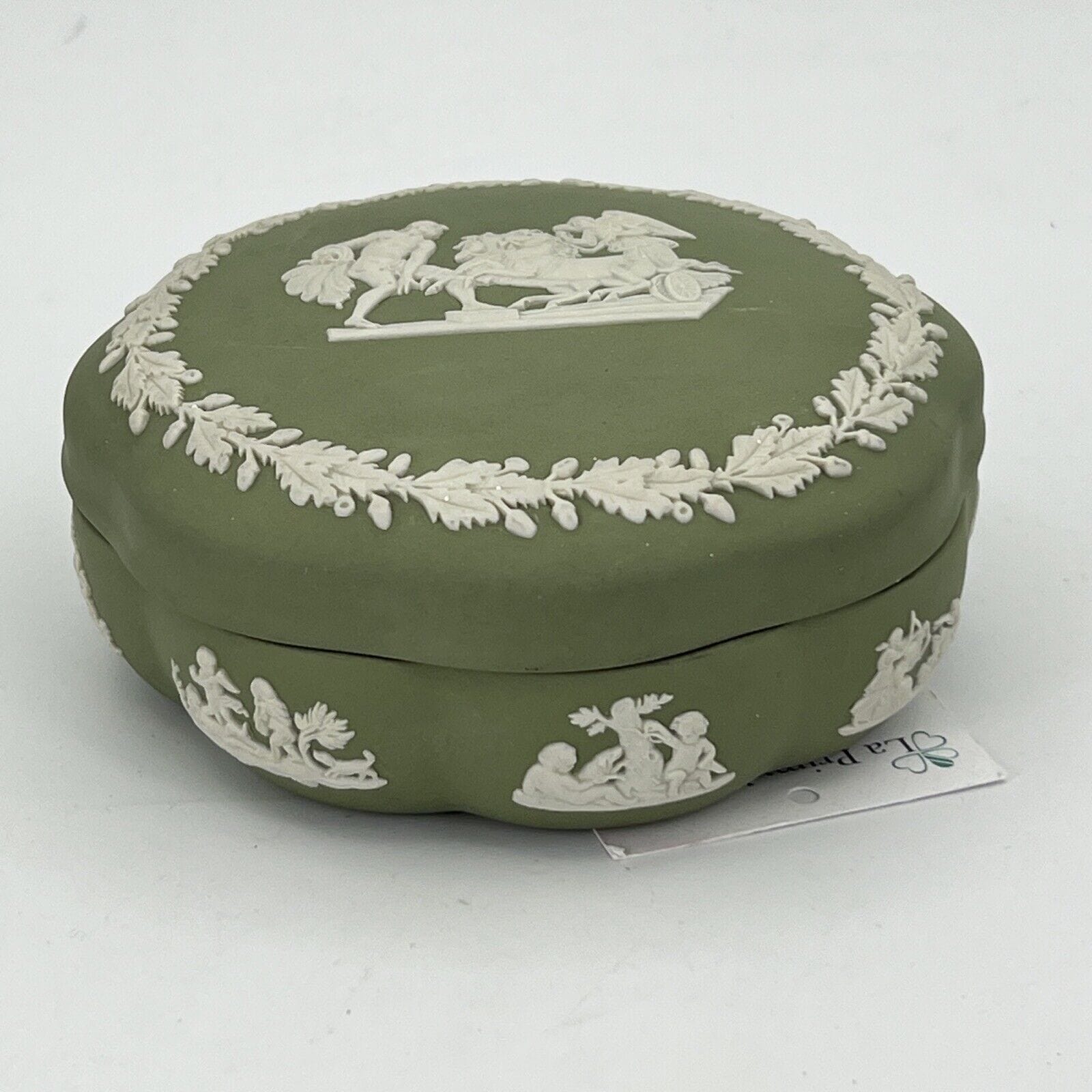 Scatola Portagioie in porcellana scatolina Wedgwood Verde Vintage Putti Angeli Categoria  Scatoline portagioie