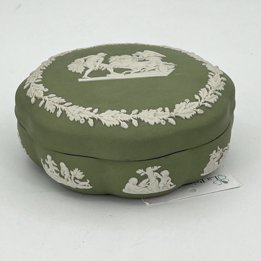 Scatola Portagioie in porcellana scatolina Wedgwood Verde Vintage Putti Angeli Categoria  Scatoline portagioie