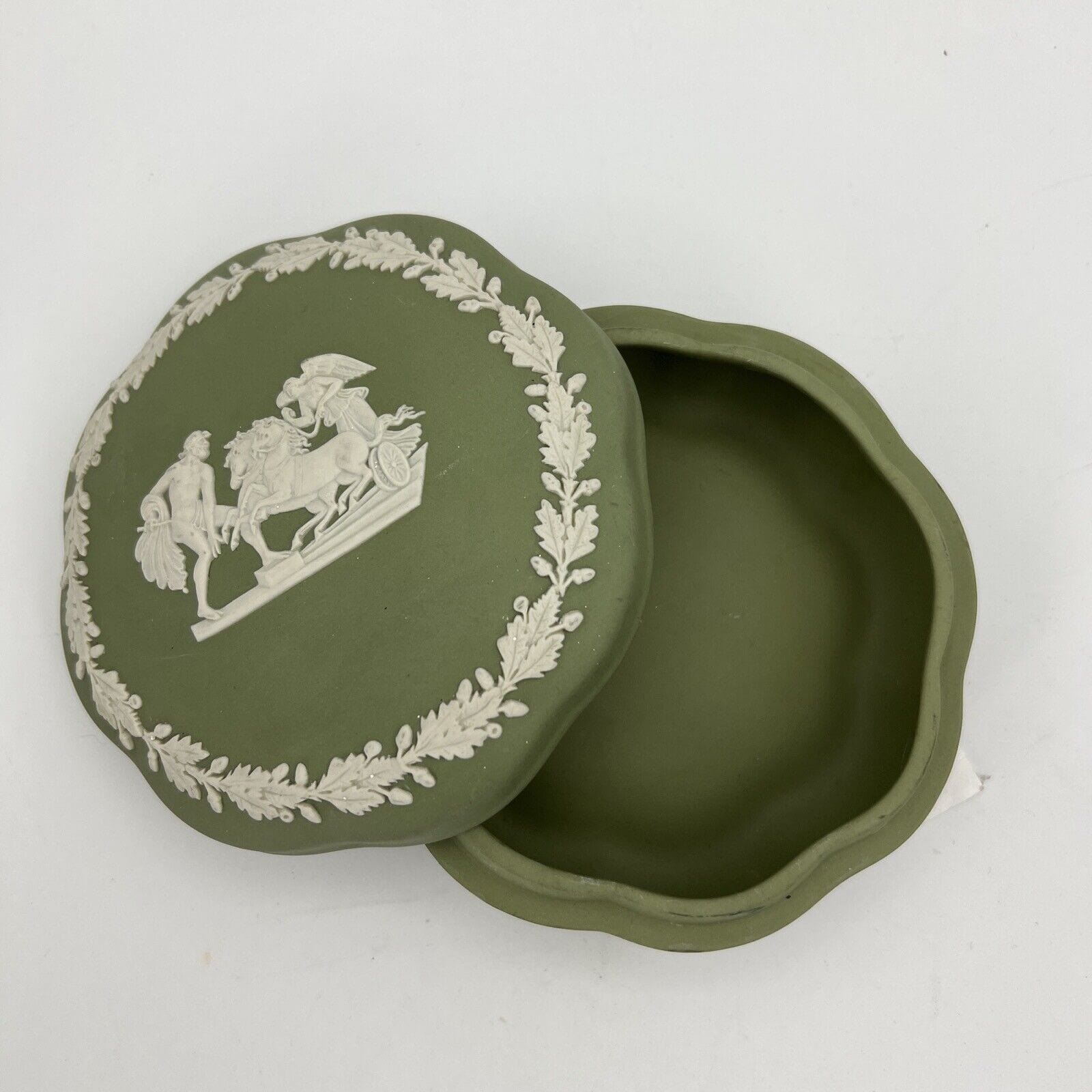 Scatola Portagioie in porcellana scatolina Wedgwood Verde Vintage Putti Angeli Categoria  Scatoline portagioie