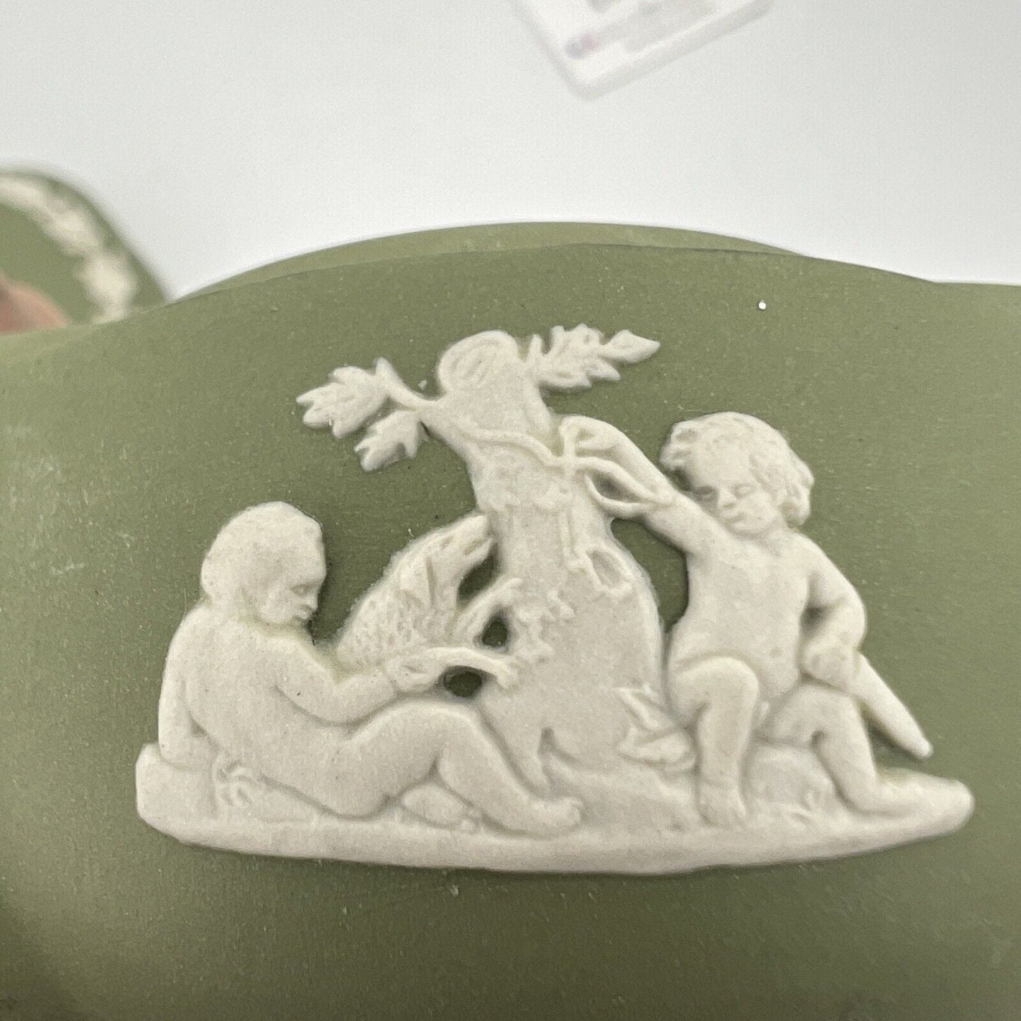 Scatola Portagioie in porcellana scatolina Wedgwood Verde Vintage Putti Angeli Categoria  Scatoline portagioie