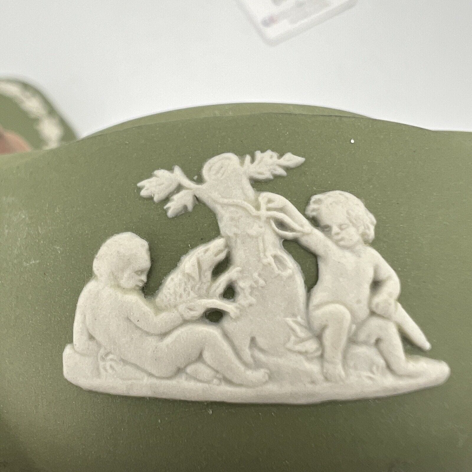 Scatola Portagioie in porcellana scatolina Wedgwood Verde Vintage Putti Angeli Categoria  Scatoline portagioie