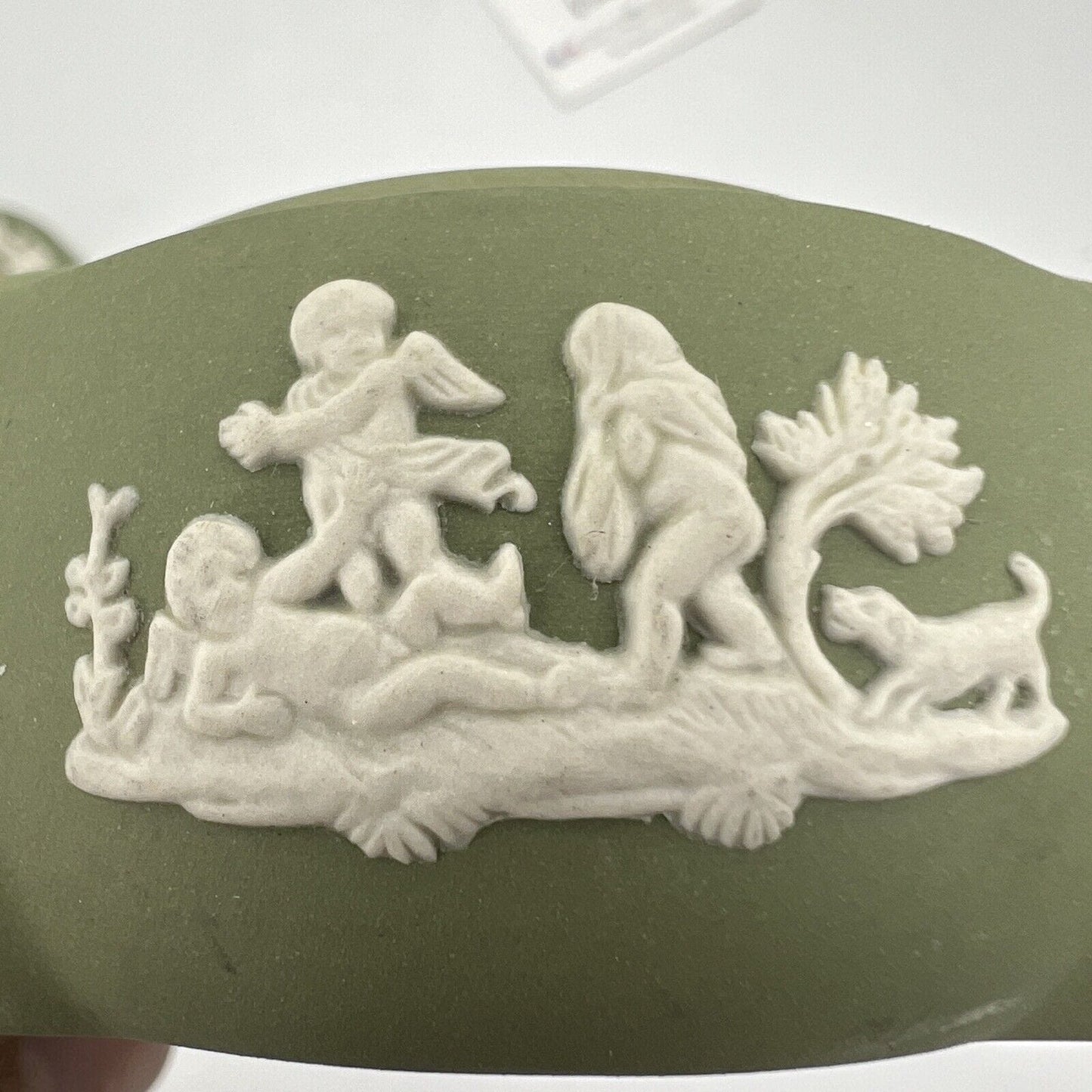 Scatola Portagioie in porcellana scatolina Wedgwood Verde Vintage Putti Angeli Categoria  Scatoline portagioie