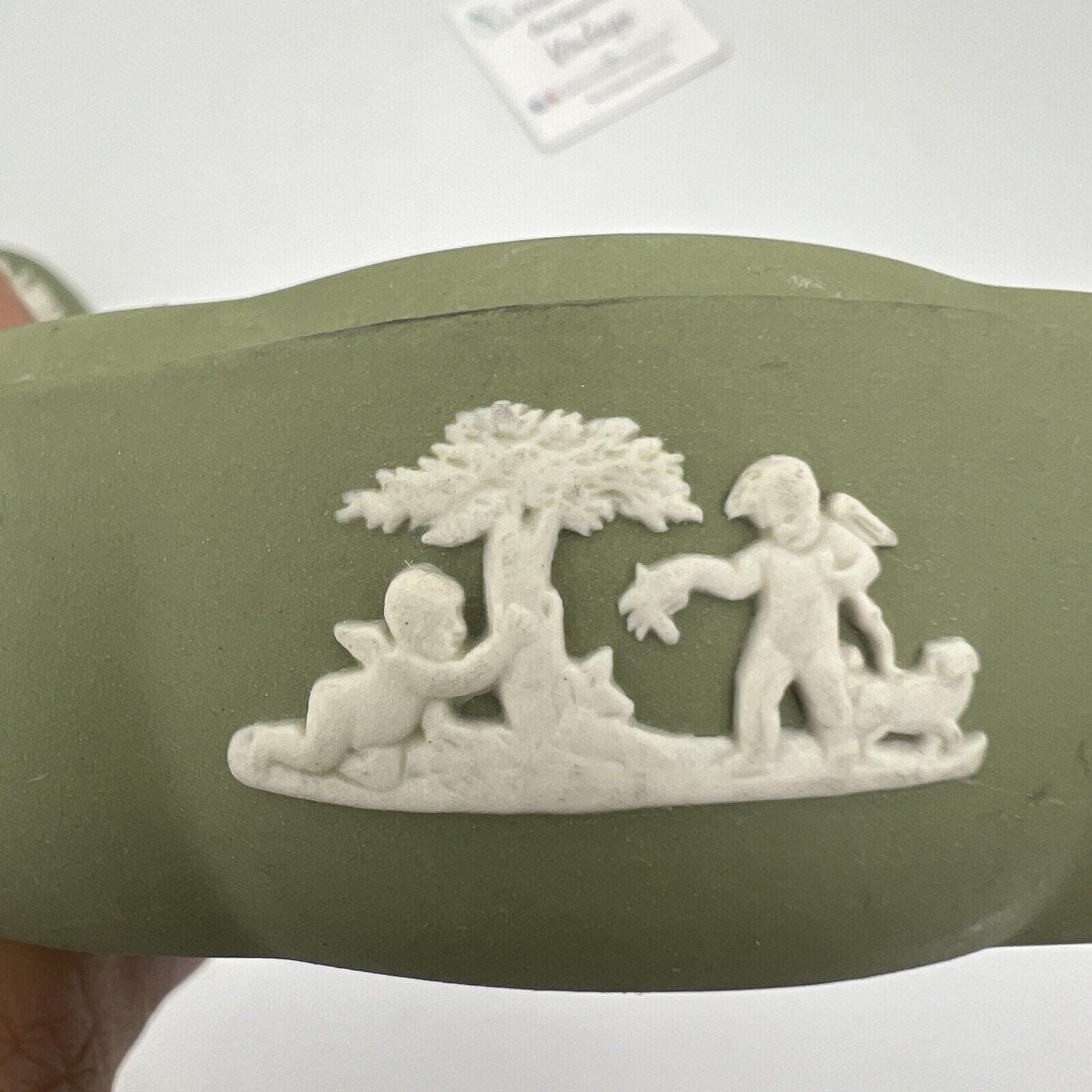 Scatola Portagioie in porcellana scatolina Wedgwood Verde Vintage Putti Angeli Categoria  Scatoline portagioie