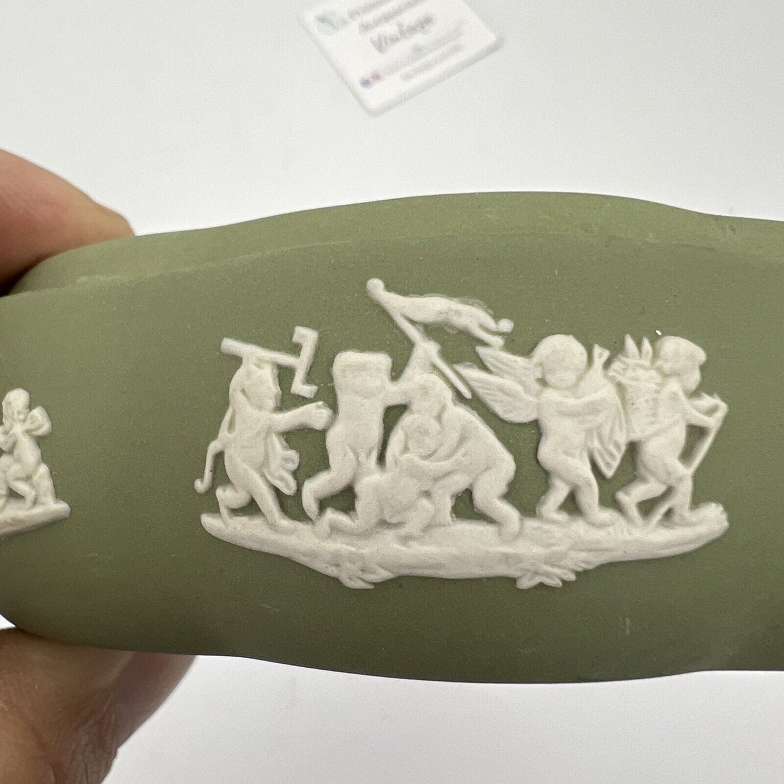 Scatola Portagioie in porcellana scatolina Wedgwood Verde Vintage Putti Angeli Categoria  Scatoline portagioie