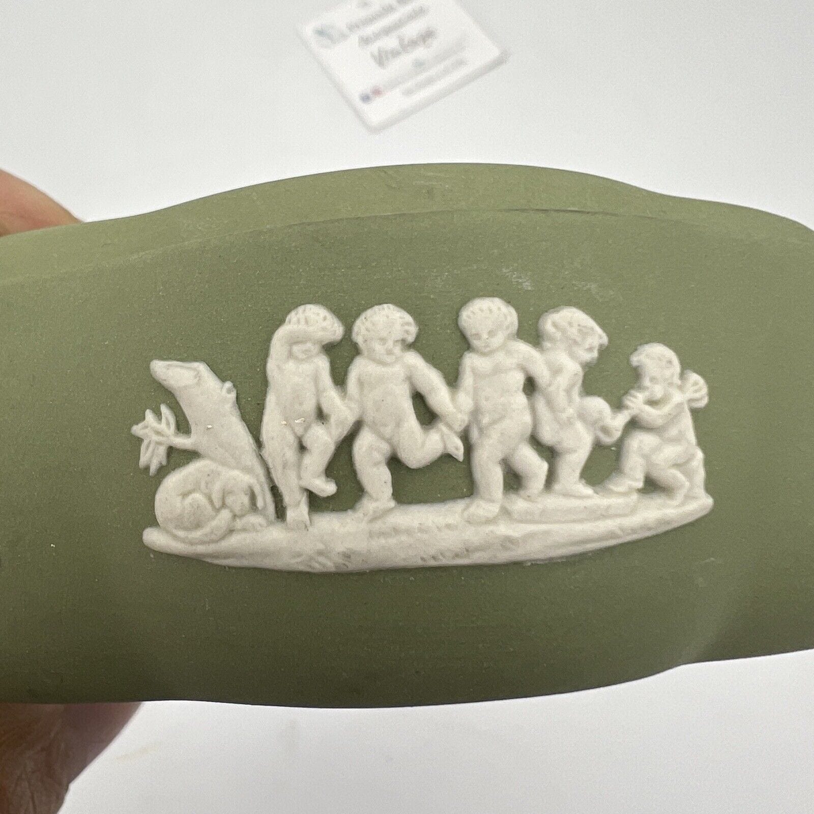 Scatola Portagioie in porcellana scatolina Wedgwood Verde Vintage Putti Angeli Categoria  Scatoline portagioie