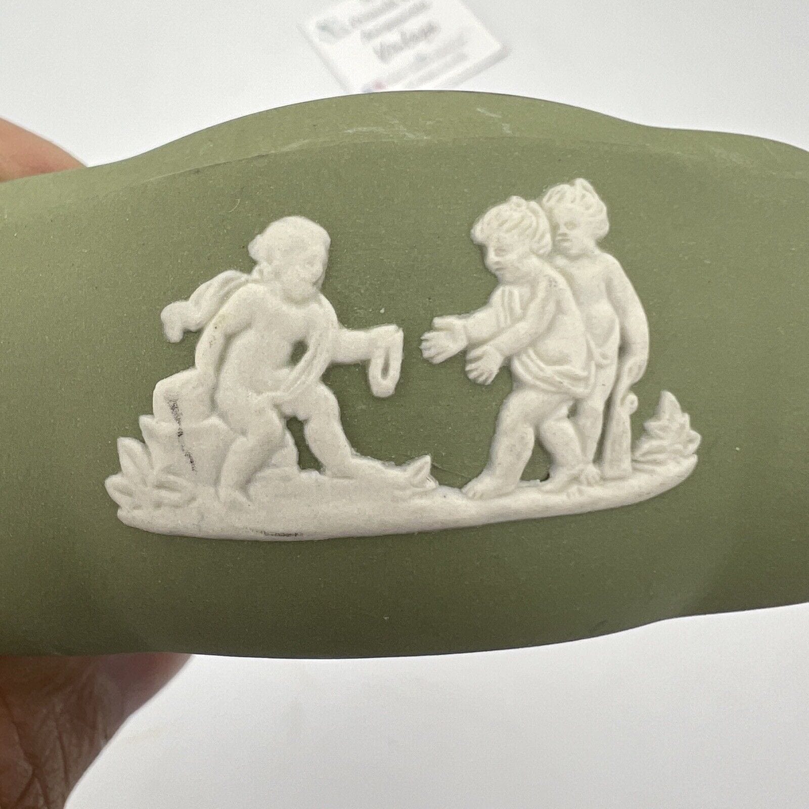 Scatola Portagioie in porcellana scatolina Wedgwood Verde Vintage Putti Angeli Categoria  Scatoline portagioie