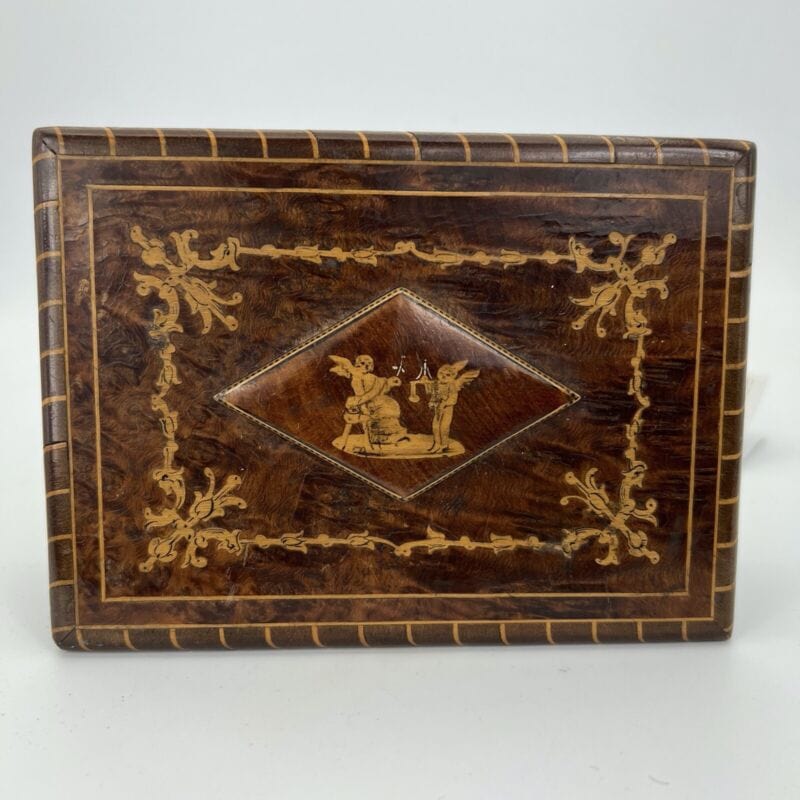 Scatola sorrentina vintage portagioie di sorrento in legno scatolina intarsiata Categoria  Scatole in legno
