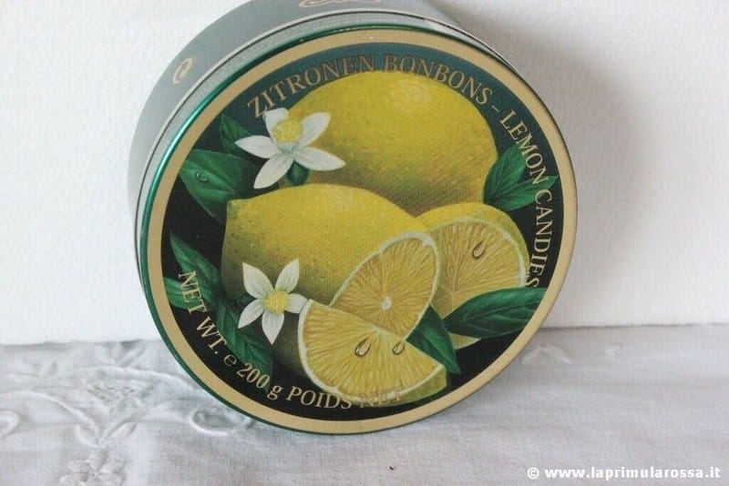 SCATOLA VINTAGE LATTA  ZITRONEN BONBONS LEMON CANDIES Categoria  Pubblicità vintage