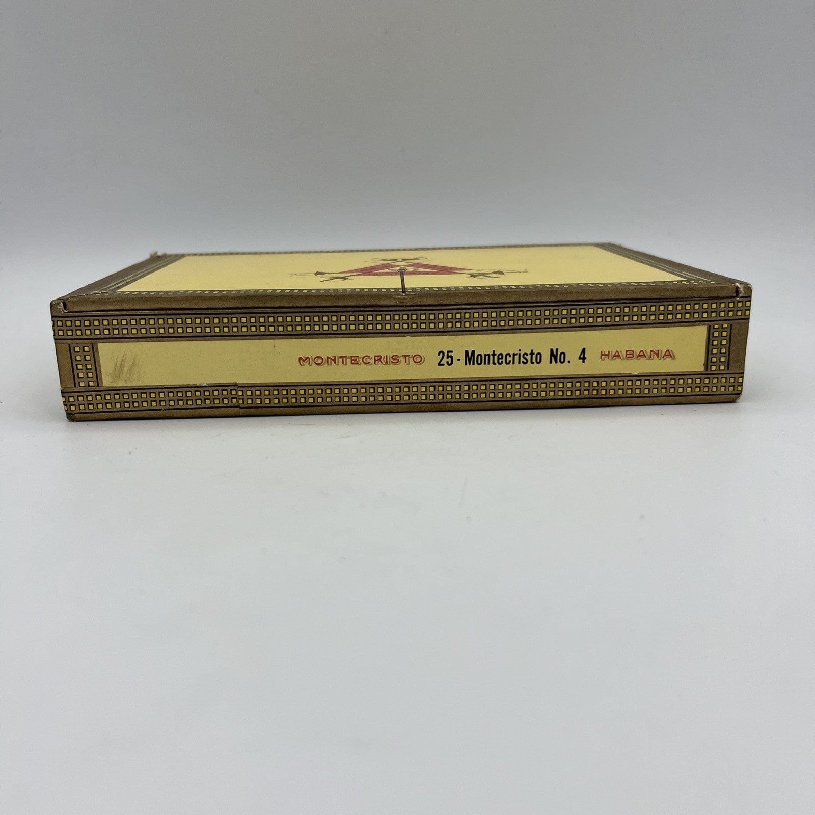 Scatola Vintage Vuota In Legno porta Sigari 25 Habana Montecristo no. 4 Cuba Categoria  Pubblicità vintage