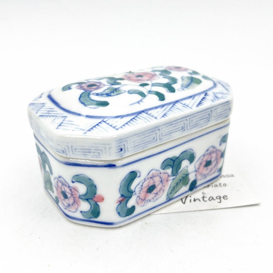 Scatolina vintage in porcellana scatola ceramica Cinese portagiogie contenitore Categoria  Altro