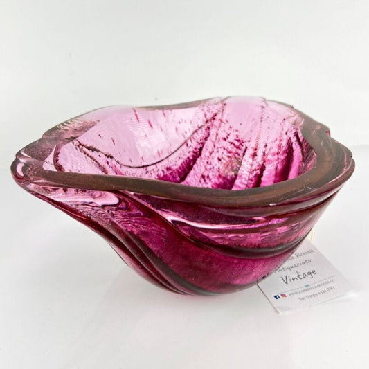 Scultura in vetro sommerso Ametista ciotola finlandese di Design Koskinen 2012 Categoria  Other