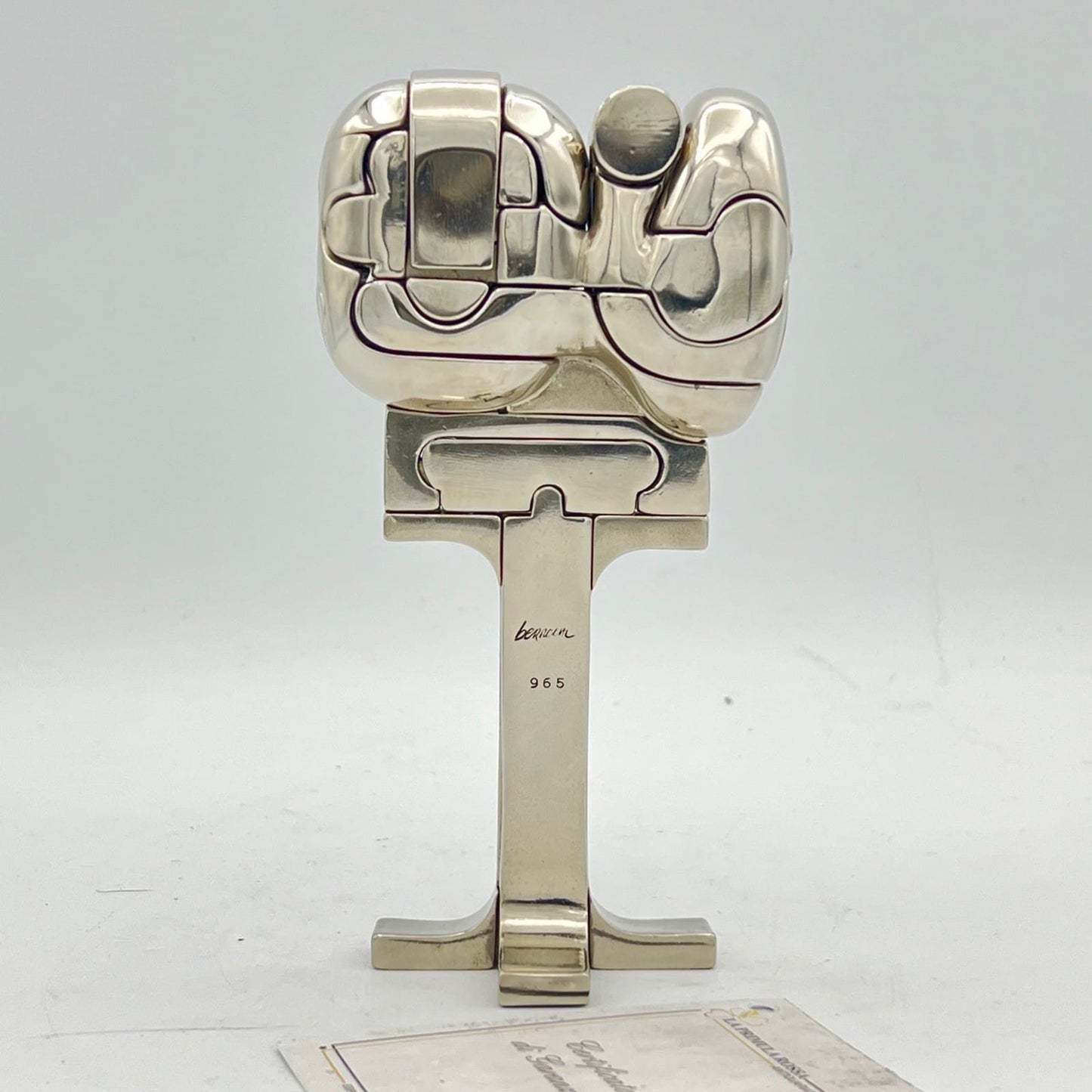 Scultura Miguel Berrocal Ortiz statuina design Cristina puzzle con anello 1969 Categoria  Altro