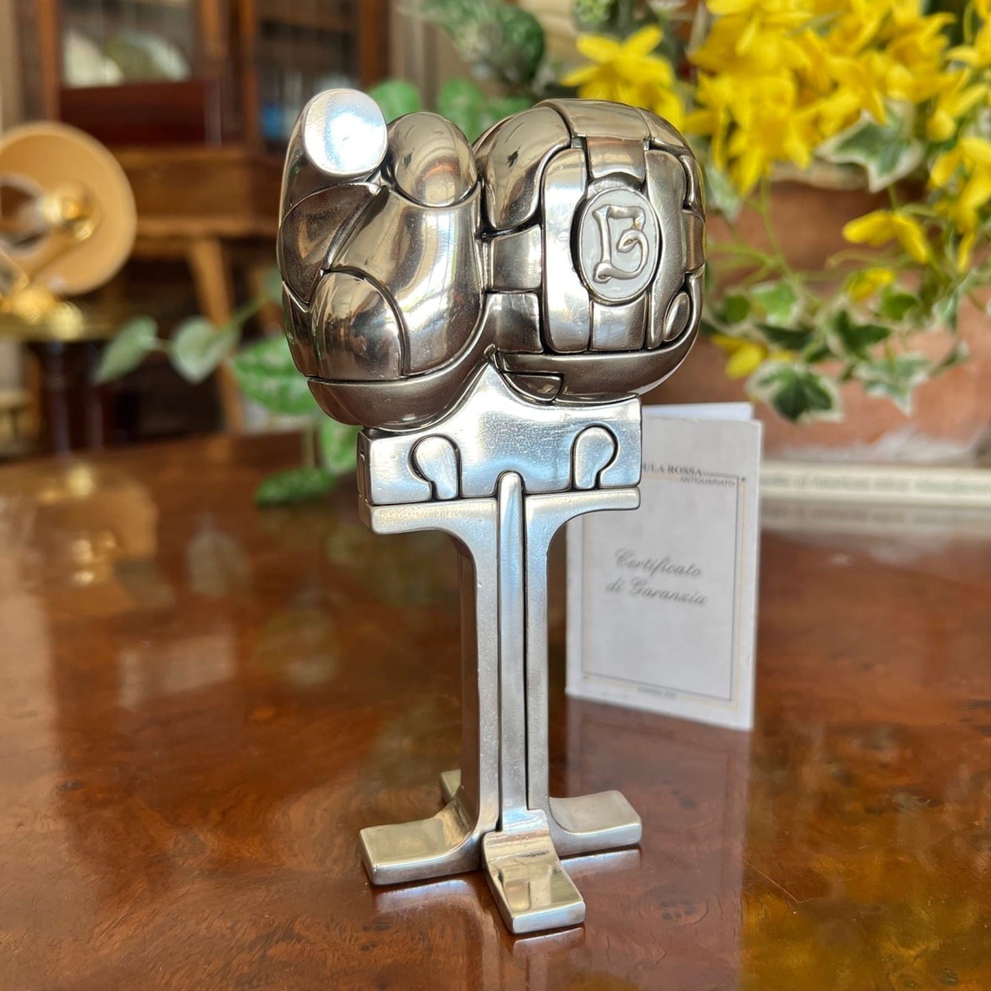 Scultura Miguel Berrocal Ortiz statuina design Cristina puzzle con anello 1969 Categoria  Altro