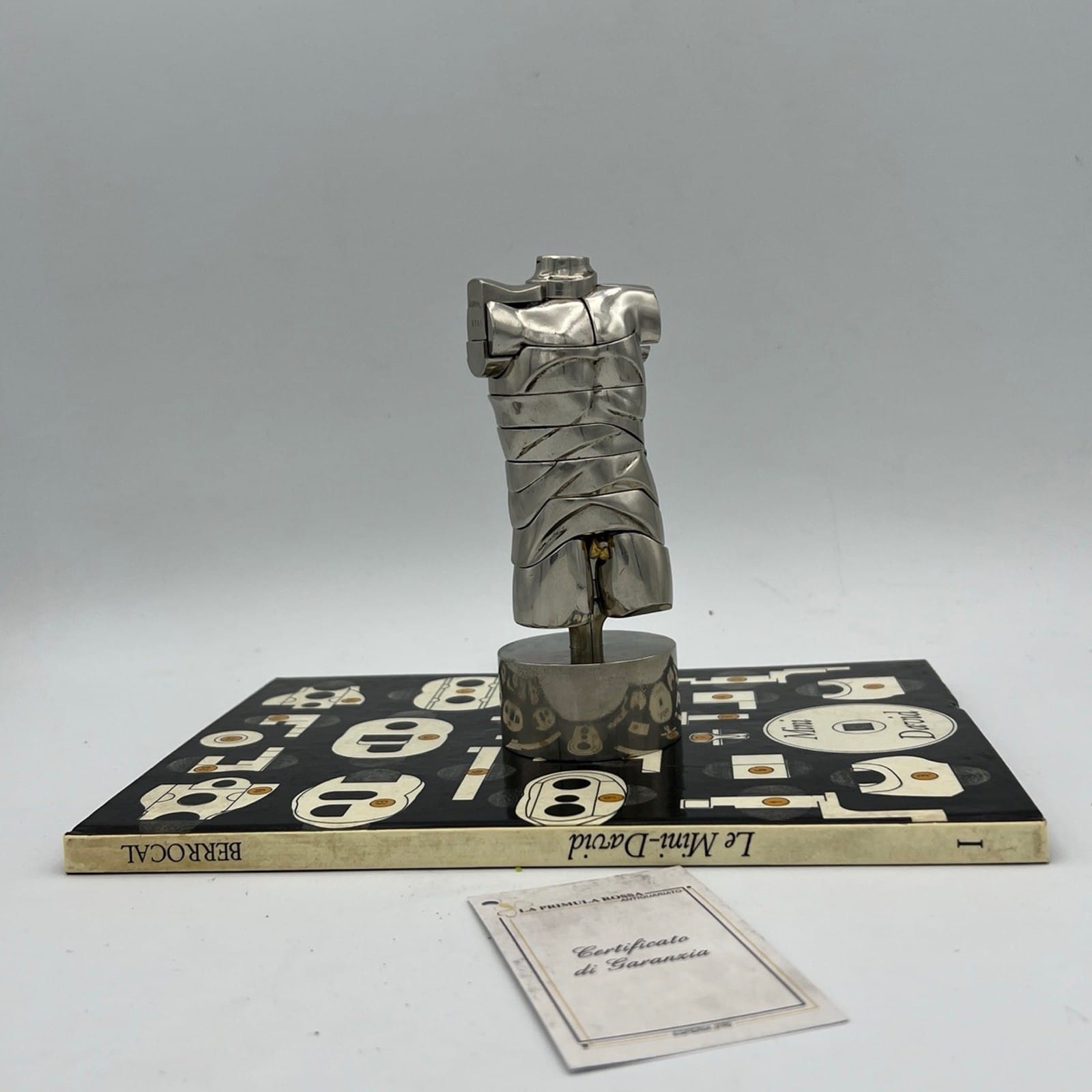 Scultura Miguel Berrocal Ortiz statuina design Mini David puzzle con anello 1969 Categoria  Altro