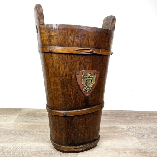 Secchio antico 900 secchiello in legno portaobrelli vintage vecchio gettacarta Categoria  .Tutti gli articoli