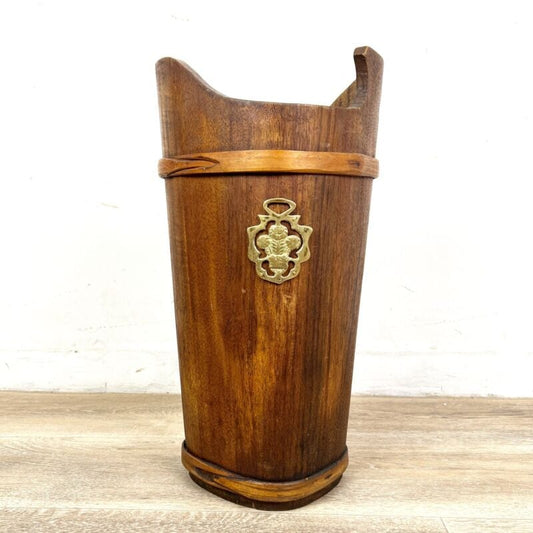 Secchio antico 900 secchiello in legno portaombrelli vintage vecchio gettacarta Categoria  .Tutti gli articoli