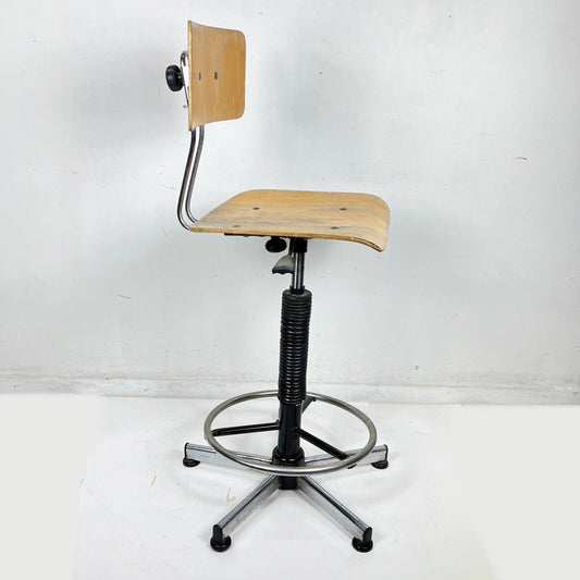 Sedia girevole sgabello alto vintage tecnico per ufficio anni '70 '80 Categoria  Sedie