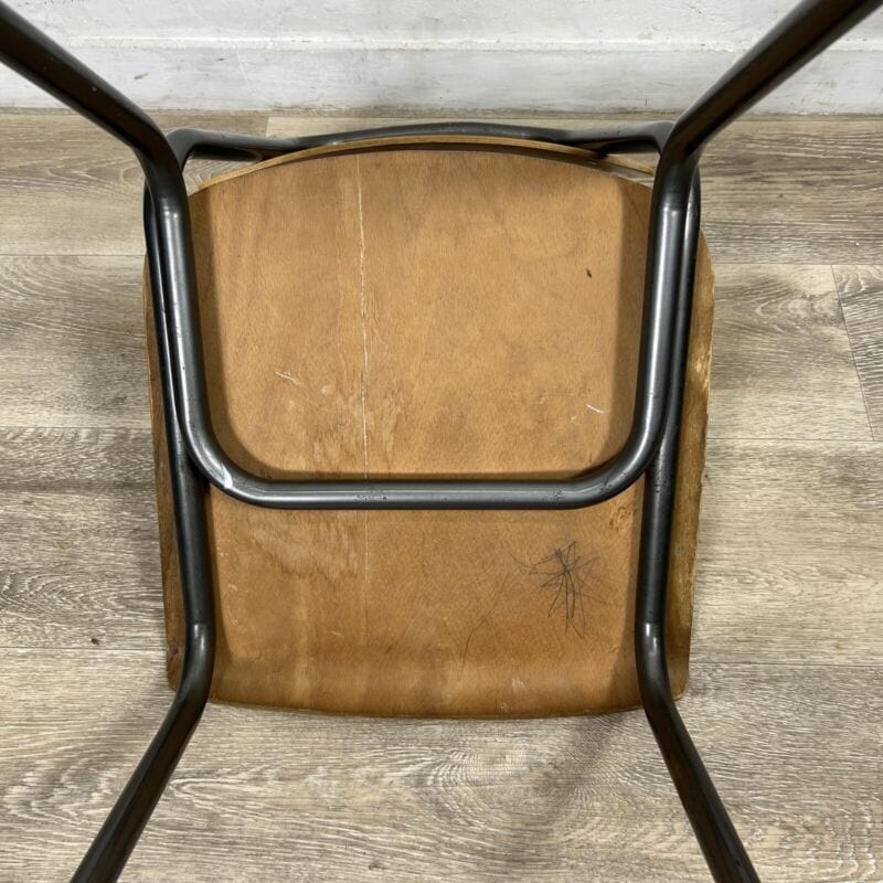 Sedie vintage da scuola stile industrial anni 70 in legno modernariato sedia Categoria  Sedie