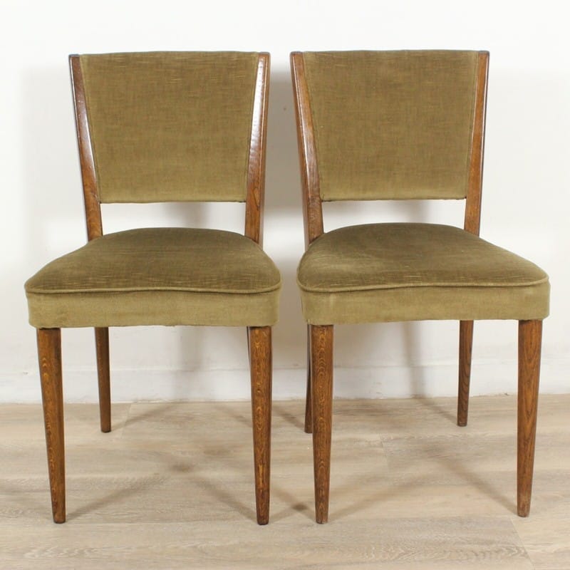 Sedie vintage stile svedese anni 50 60 di legno modernariato coppia sedia verde Categoria  Sedie