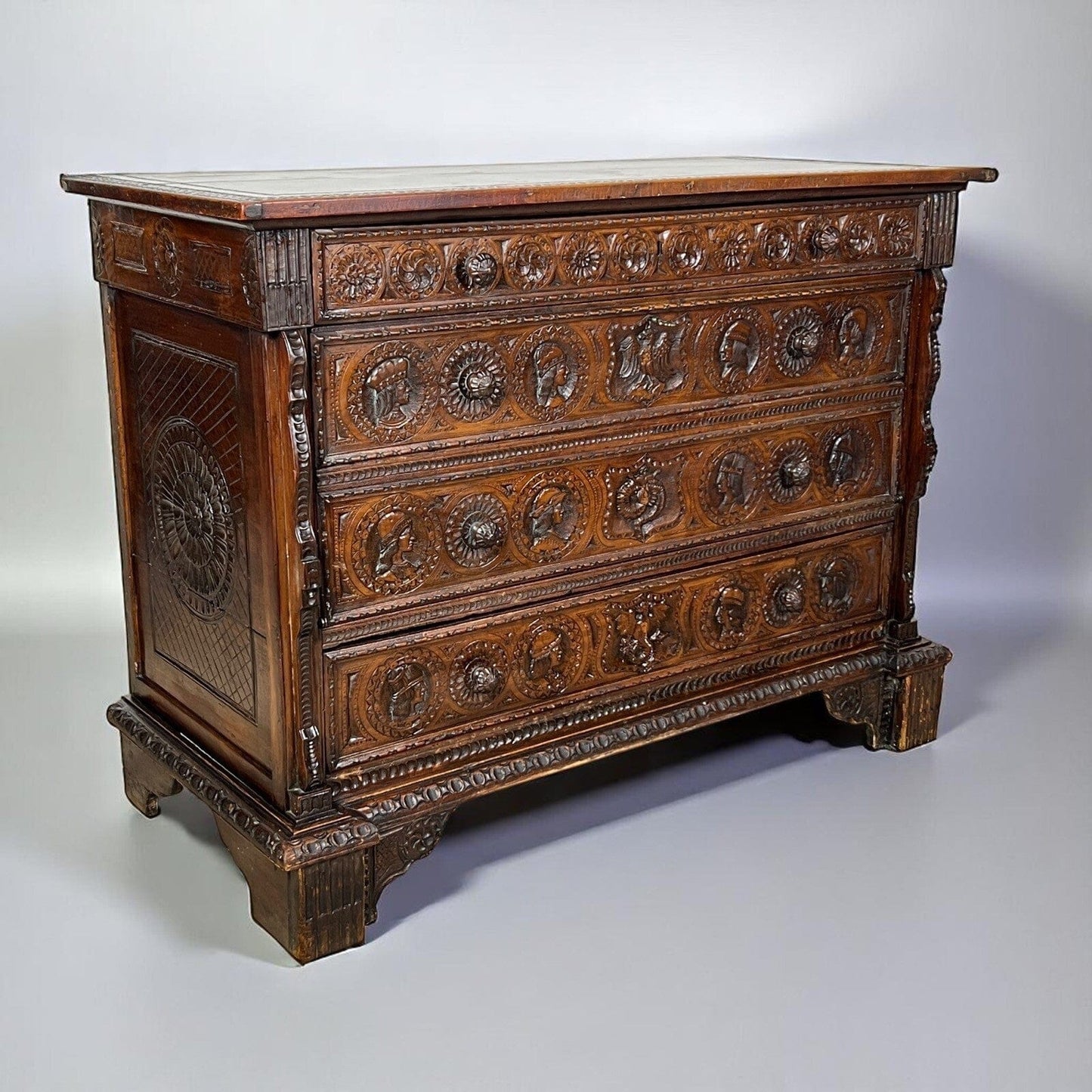Servante Credenza Antica Madia Piemontese epoca 800 Mobile intagliato Categoria  Servante - Servantini