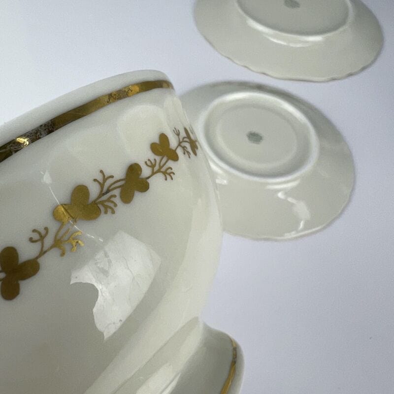 Servizio antico da the te set per 6 tazze in porcellana Vecchio Richard Ginori Categoria  Servizio tazze - Tazze