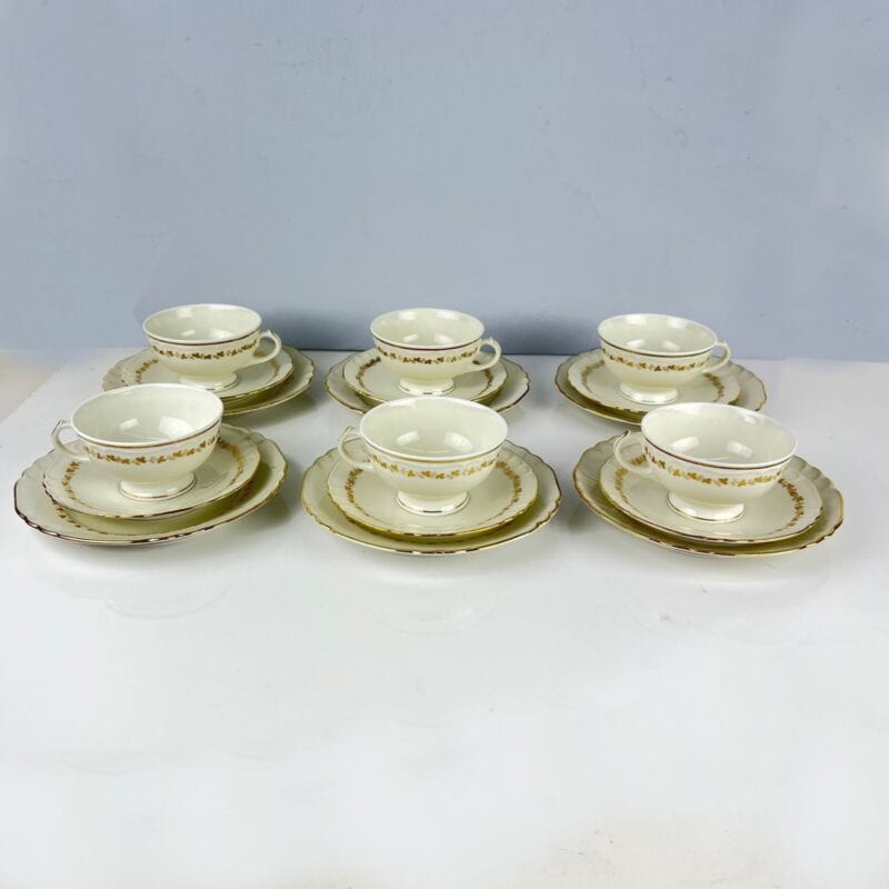 Servizio antico da the te set per 6 tazze in porcellana Vecchio Richard Ginori Categoria  Servizio tazze - Tazze