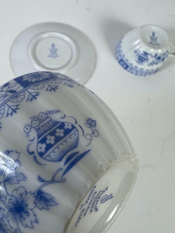 Servizio da caffe antico bavaria in porcellana tazzine per 2 con vassoio celeste Categoria  Ceramiche e Porcellane