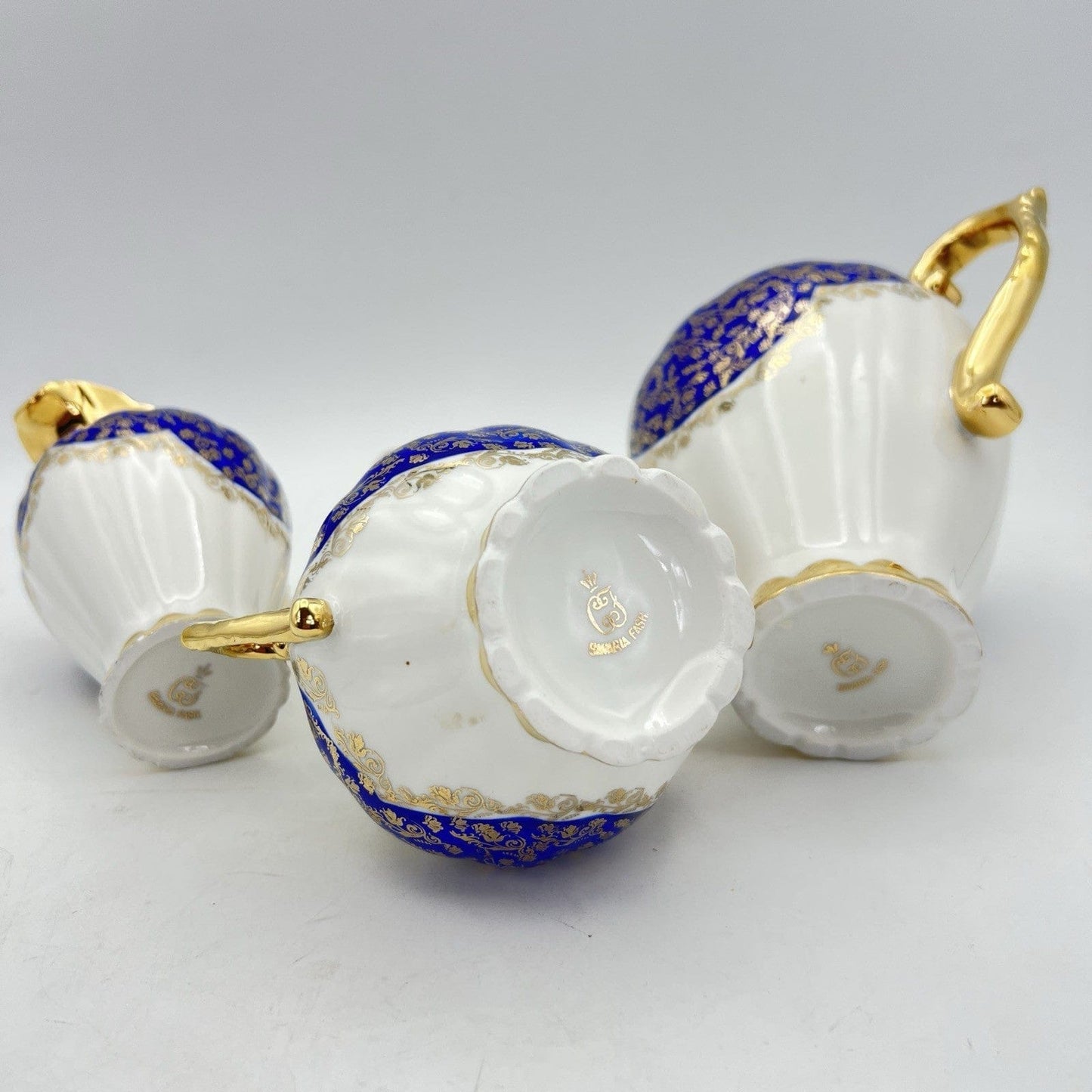 Servizio da caffe antico in porcellana Bavaria anni 40 tazze tazzine oro 15 pz Categoria  Servizio tazze - Tazze