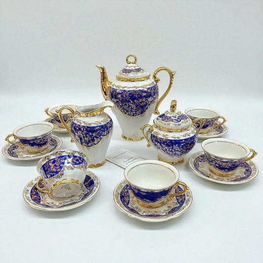 Servizio da caffe antico in porcellana Bavaria anni 40 tazze tazzine oro 15 pz Categoria  Servizio tazze - Tazze