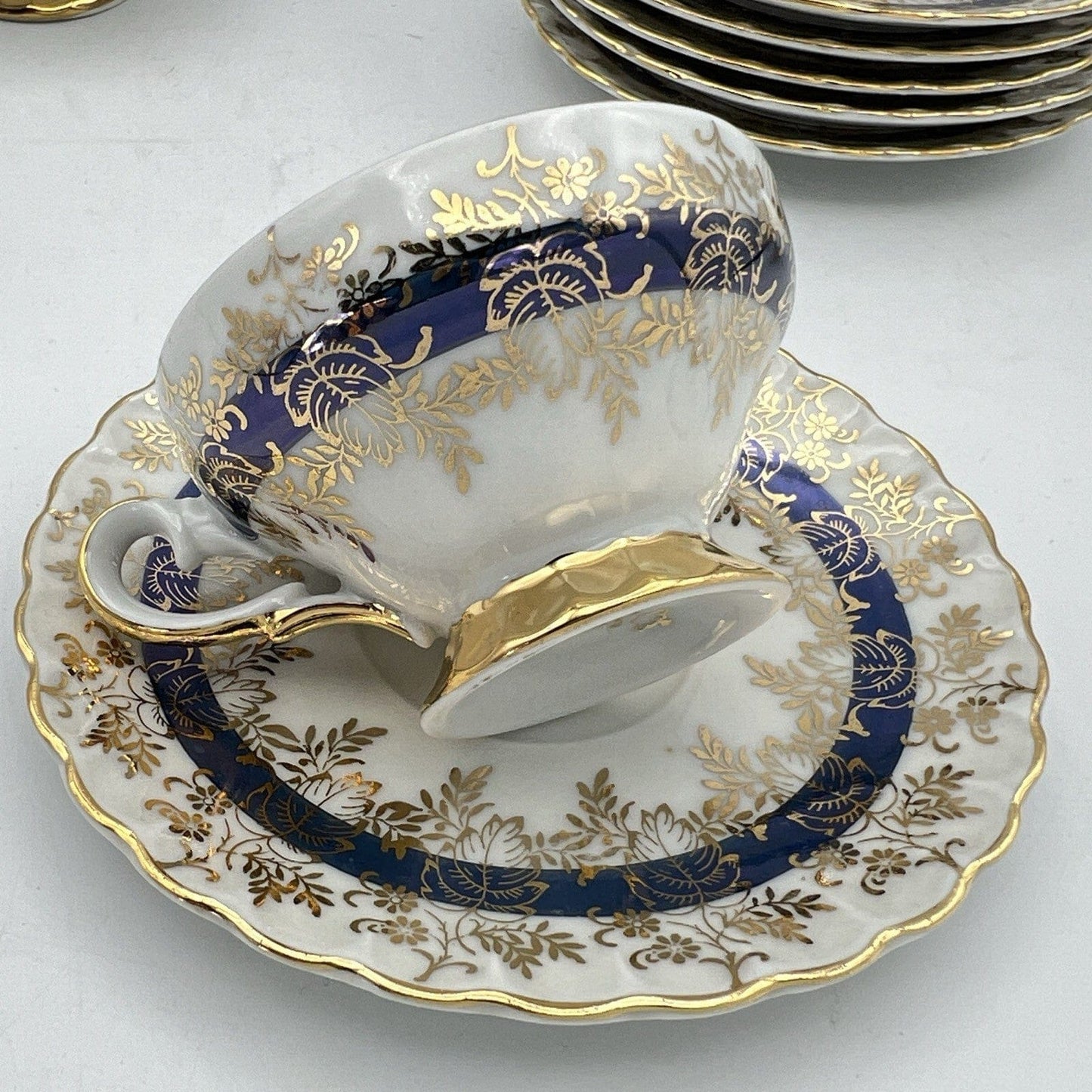 Servizio da caffe antico in porcellana Bavaria anni 40 tazze tazzine oro 15 pz Categoria  Servizio tazze - Tazze