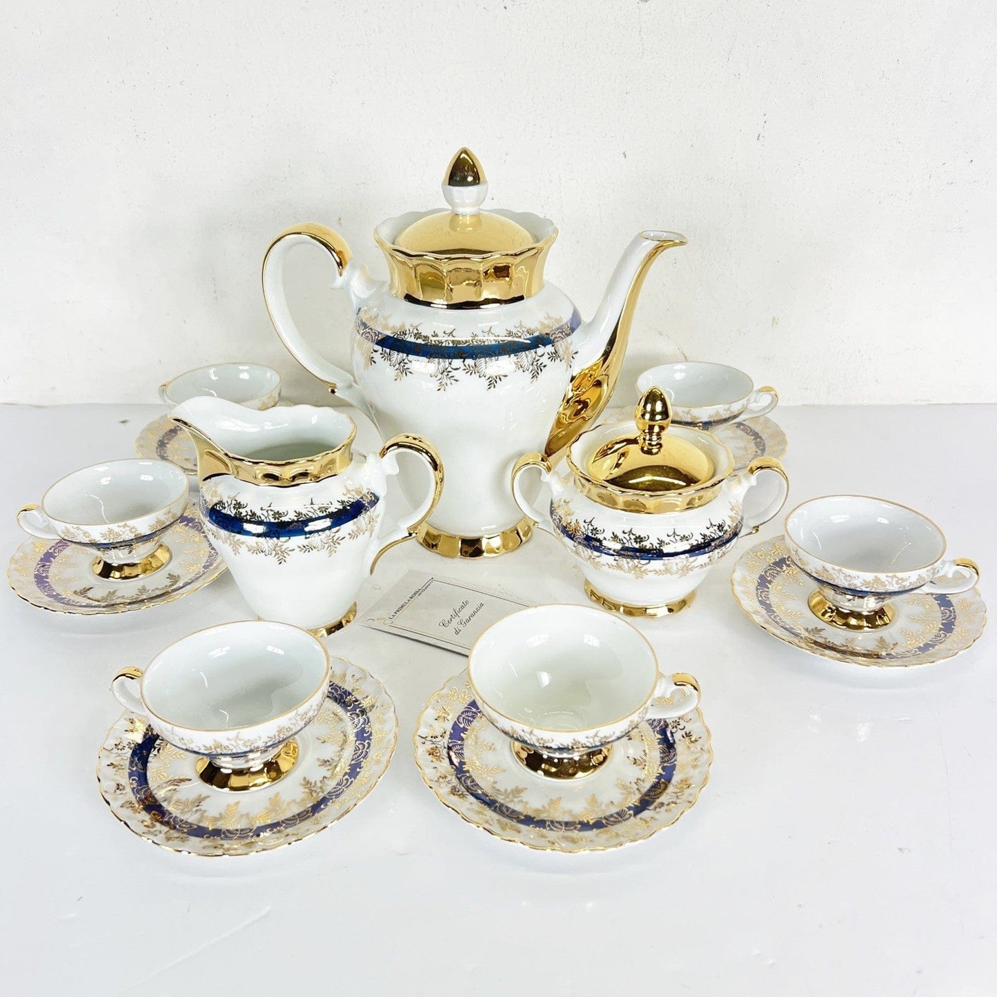 Servizio da caffe antico in porcellana Bavaria anni 40 tazze tazzine oro 15 pz Categoria  Servizio tazze - Tazze