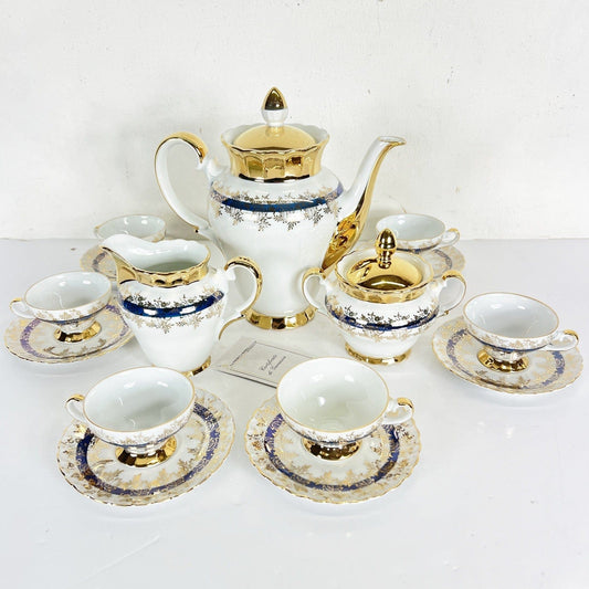 Servizio da caffe antico in porcellana Bavaria anni 40 tazze tazzine oro 15 pz Categoria  Servizio tazze - Tazze