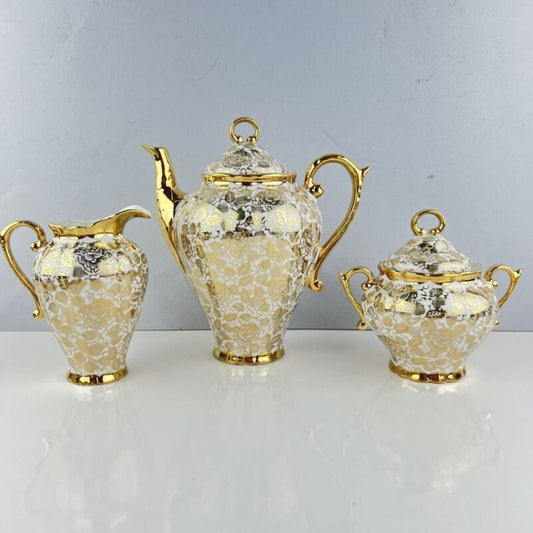 Servizio da caffe antico in porcellana Bavaria anni 40 tazze tazzine oro 15 pz Categoria  Servizio tazze - Tazze