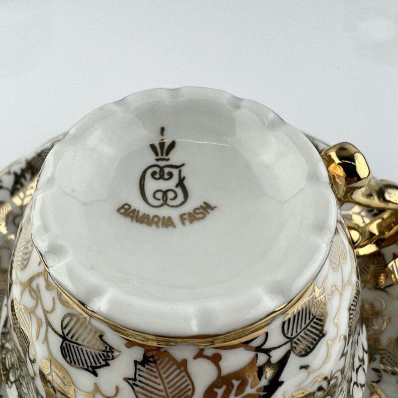 Servizio da caffe antico in porcellana Bavaria anni 40 tazze tazzine oro 15 pz Categoria  Servizio tazze - Tazze