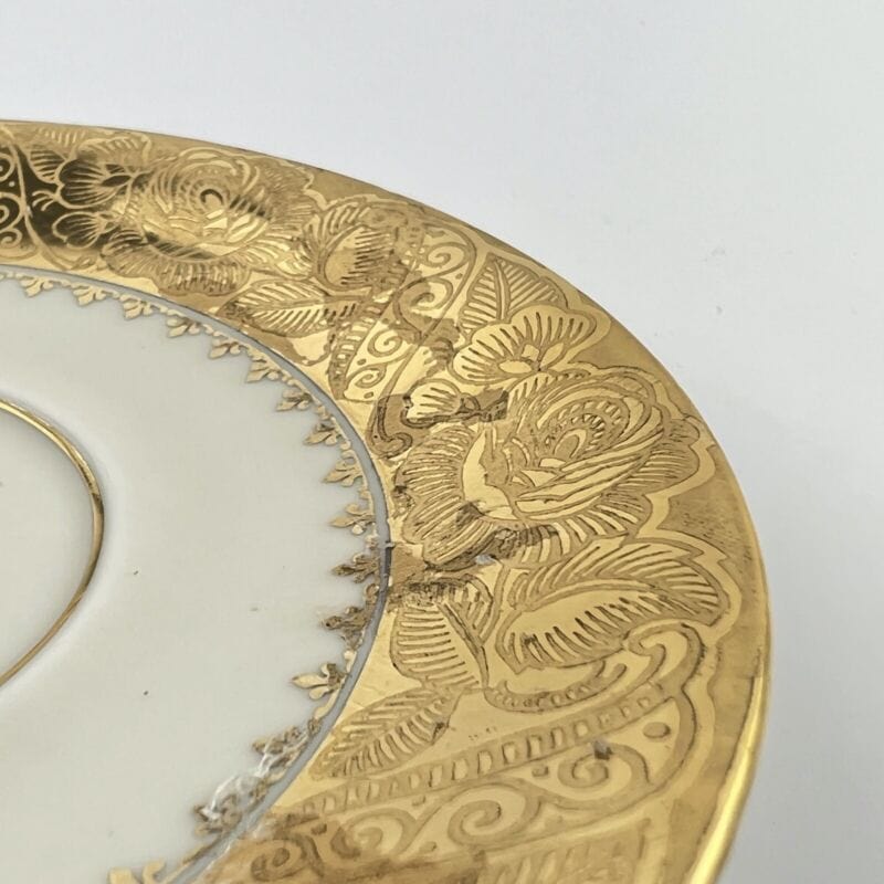 Servizio da caffe antico in porcellana Bavaria anni 40 tazze tazzine oro 18 kt Categoria  Ceramiche e Porcellane