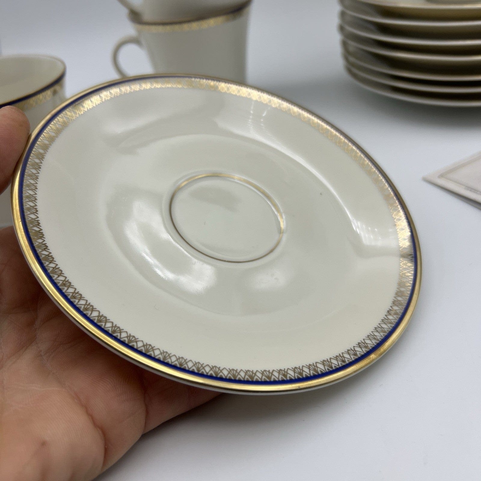 Servizio da tè the antico in porcellana Bavaria oro set tazze teiera lattiera Categoria  Servizio tazze - Tazze