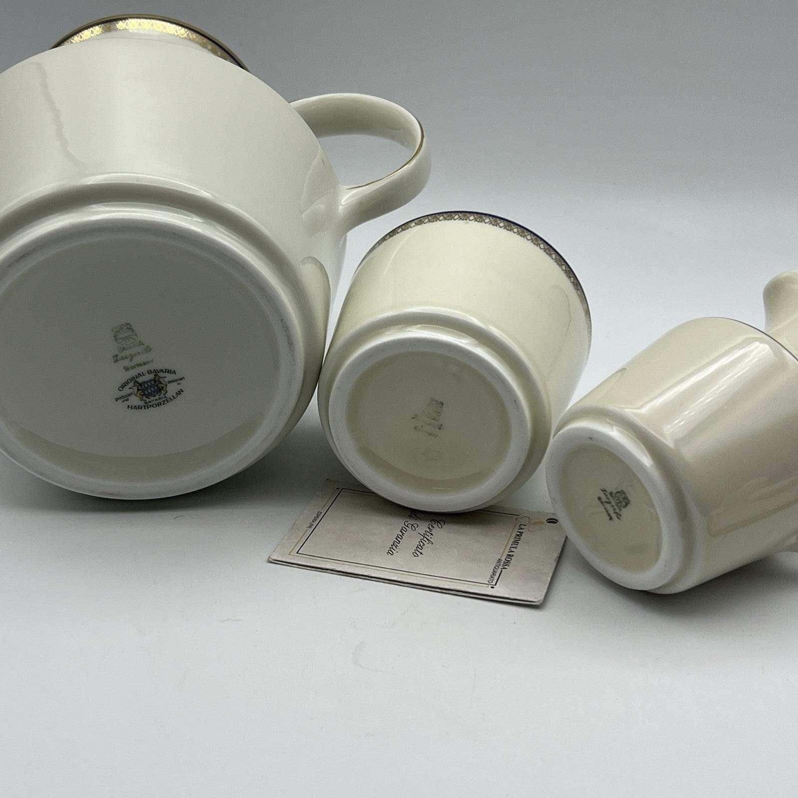 Servizio da tè the antico in porcellana Bavaria oro set tazze teiera lattiera Categoria  Servizio tazze - Tazze