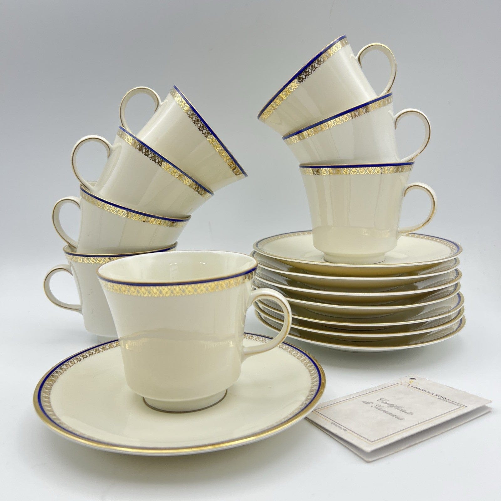 Servizio da tè the antico in porcellana Bavaria oro set tazze teiera lattiera Categoria  Servizio tazze - Tazze