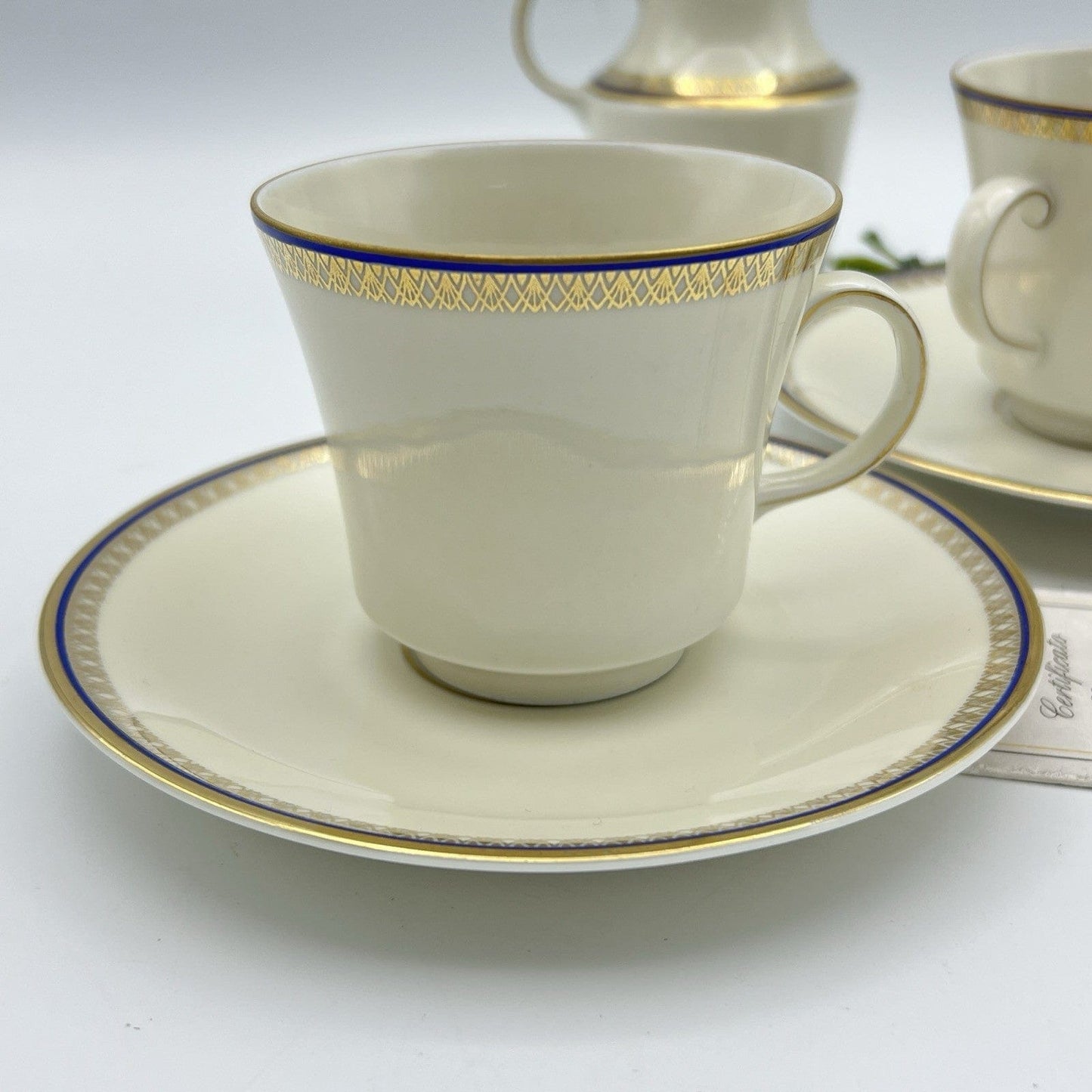 Servizio da tè the per due antico in porcellana Bavaria oro Tazzine + lattiera Categoria  Servizio tazze - Tazze