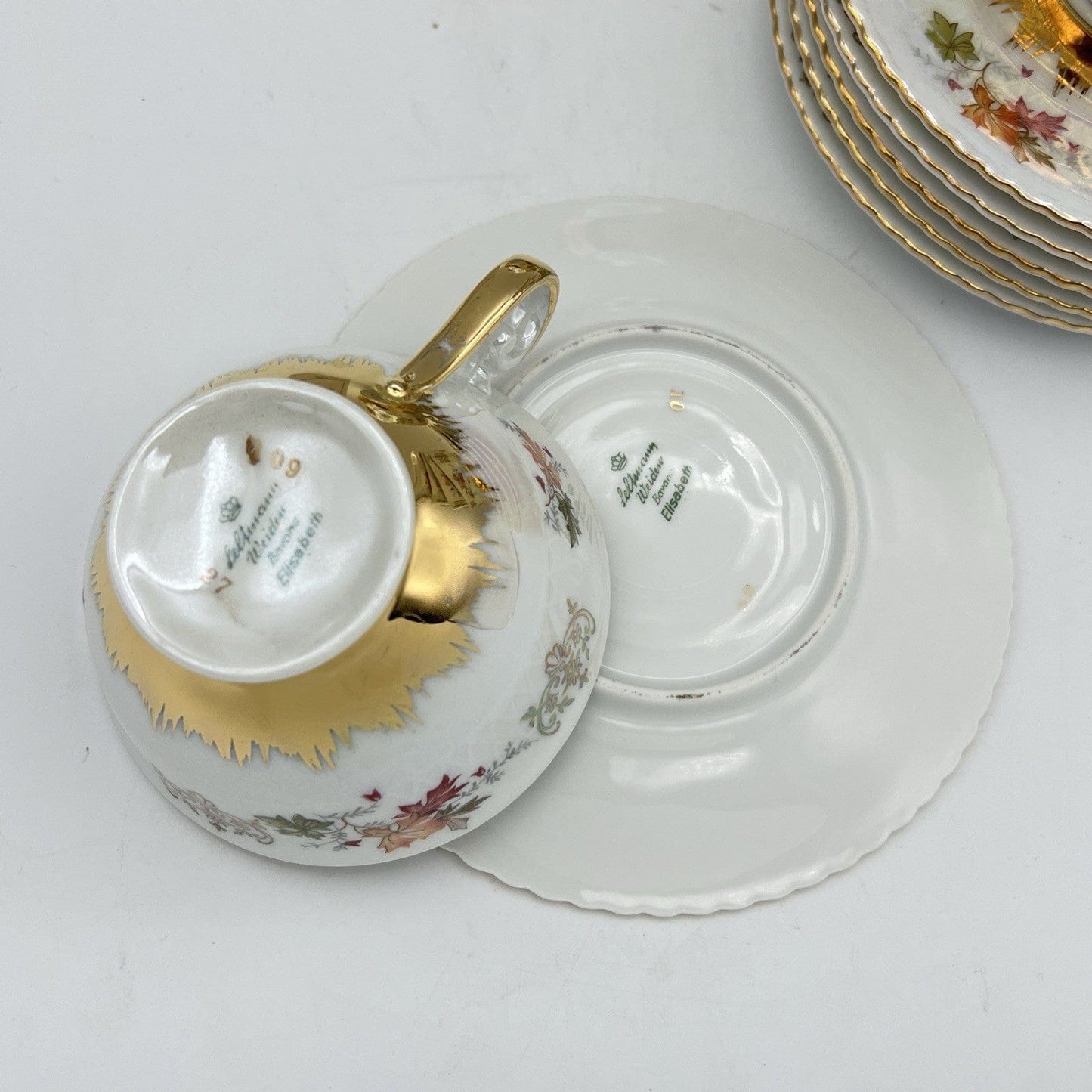 Servizio da the tè antico x 6 in porcellana Seltamann Bavaria tazze tazzine oro Categoria  Servizio tazze - Tazze