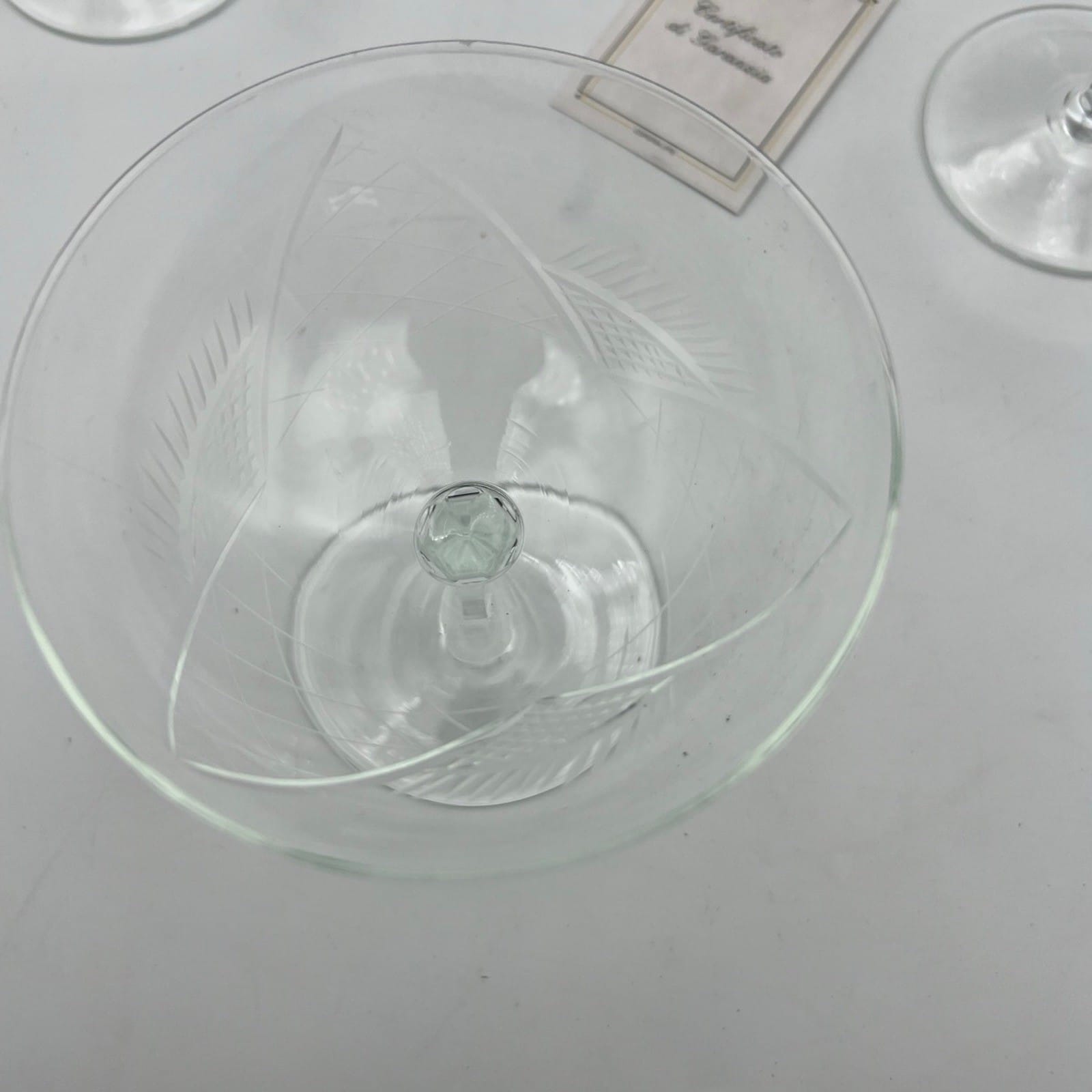 Servizio di Bicchieri a calice vintage in cristallo anni 70 per vino spumante Categoria  Vetri e Cristalli
