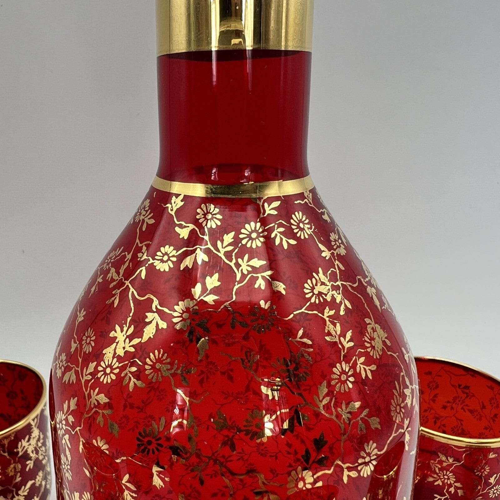 Servizio di Bicchieri da per liquore in vetro Murano rosso bicchierini rosolio Categoria  Vetri e Cristalli